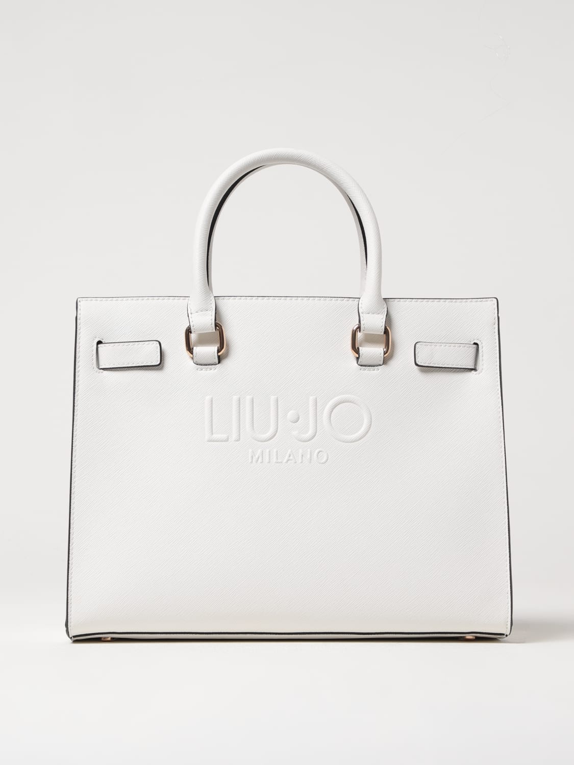 LIU JO BORSA TOTE: Borsa Liu Jo in pelle sintetica saffiano , Bianco - Img 1