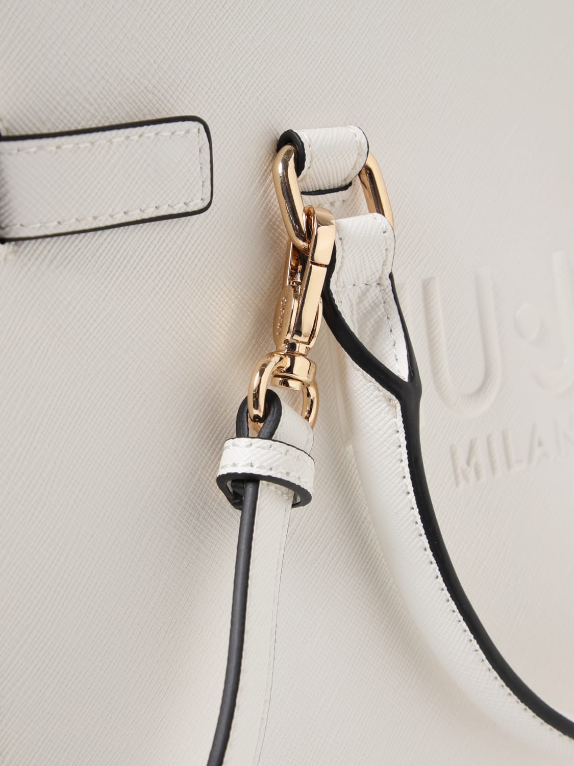 LIU JO BORSA TOTE: Borsa Liu Jo in pelle sintetica saffiano , Bianco - Img 3