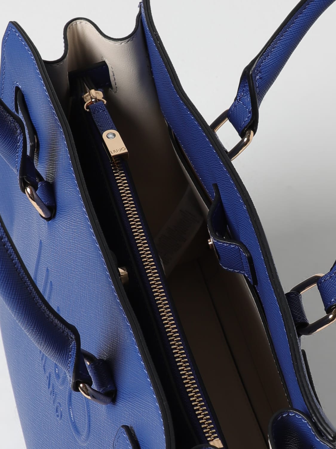 LIU JO BORSA TOTE: Borsa Liu Jo in pelle sintetica saffiano , Blue - Img 3