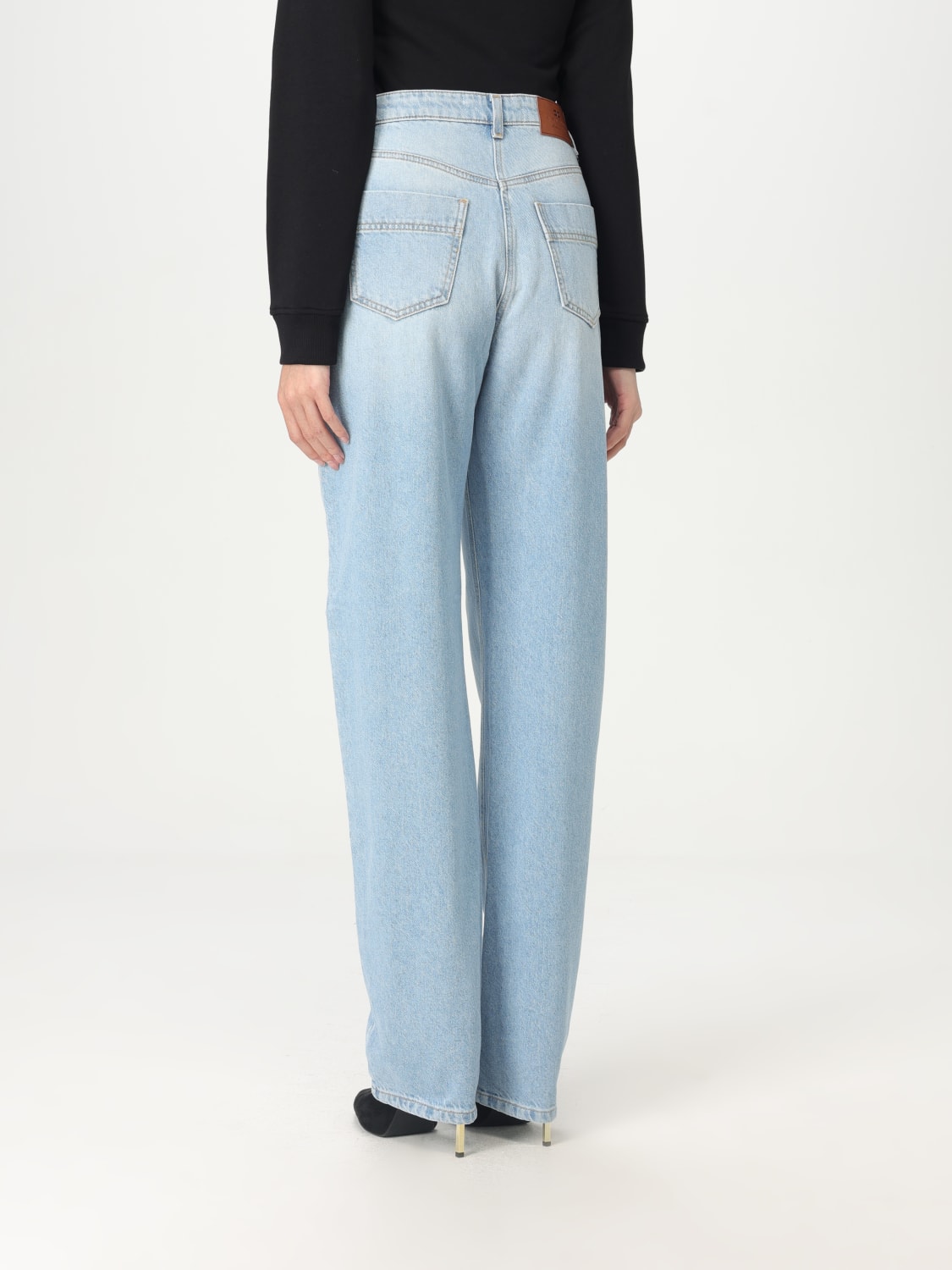 パンツ ELISABETTA FRANCHI Woman Pants Gnawed Blue PJ81D 192 ELISABETTA FRANCHI: Pants woman - Gnawed Blue | Elisabetta