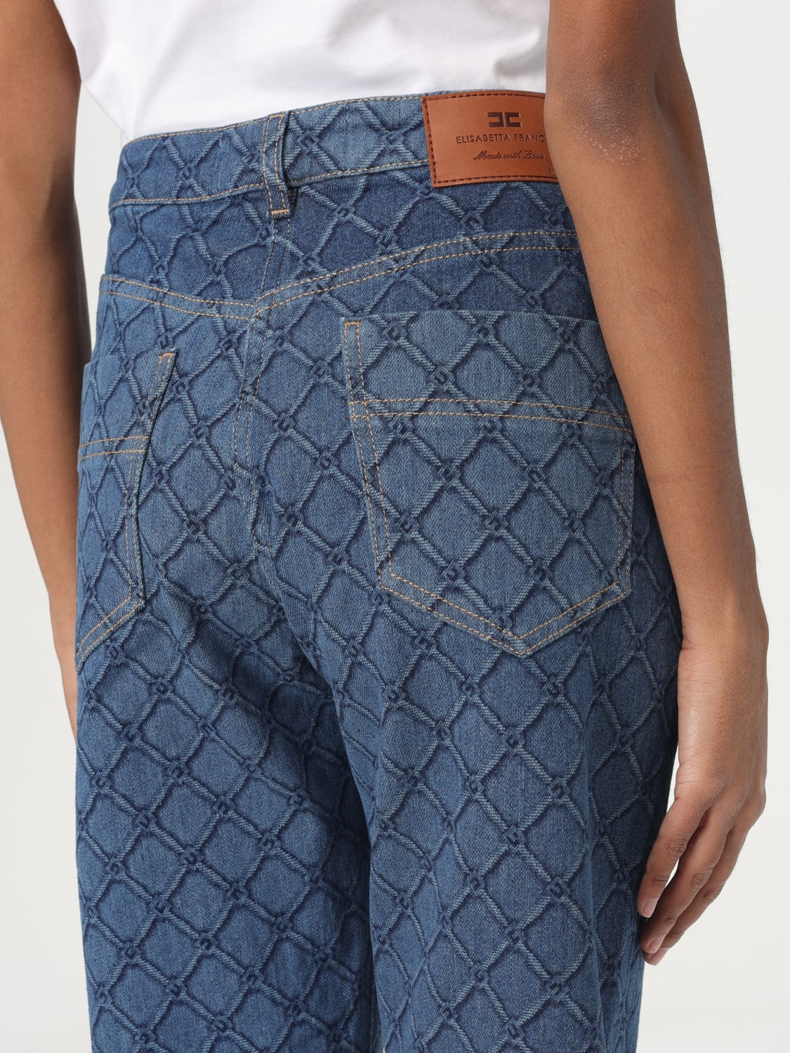 パンツ ELISABETTA FRANCHI Woman Pants Blue PJ95N 139 ELISABETTA FRANCHI：パンツ レディース - ブルー | GIGLIO.COM