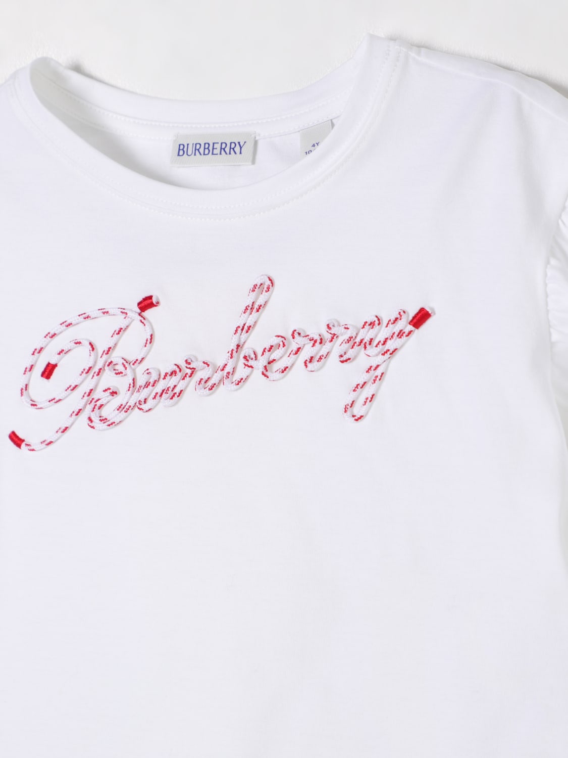 BURBERRY T-SHIRT: T-shirt kids Burberry, White - Img 3
