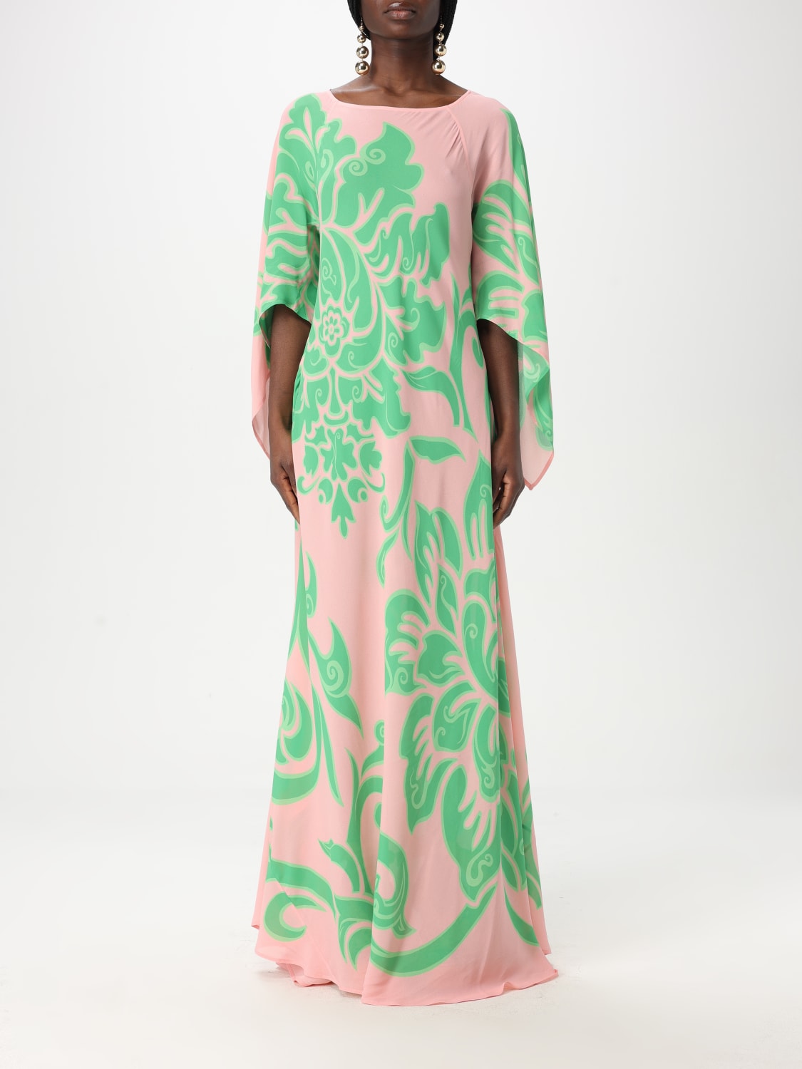 ワンピース ETRO Woman Dress Multicolor 192805092 500 ETRO ABITO QUEEN OF 1964 MULTI COLOR SILK LONG SLEEVE DRESS