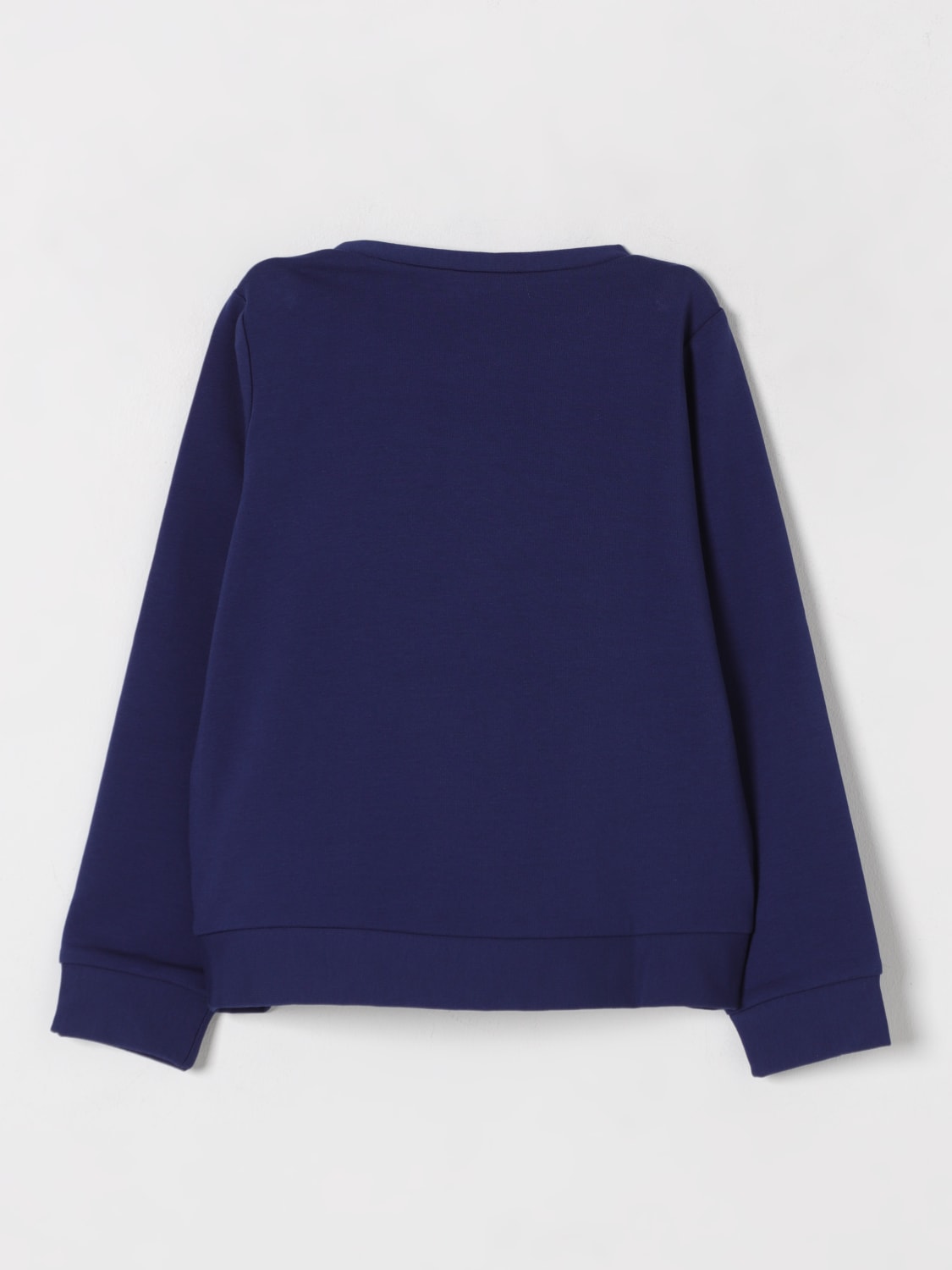 LIU JO MAGLIA: Felpa a girocollo con logo di strass Liu Jo, Blue - Img 2