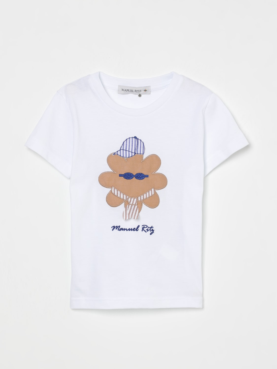 MANUEL RITZ T-SHIRT: T-shirt kids Manuel Ritz, White - Img 1