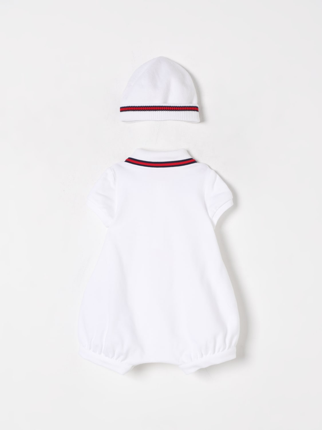 GUCCI COMPLETO: Coordinato 2 pezzi in cotone Web Gucci, Bianco - Img 2