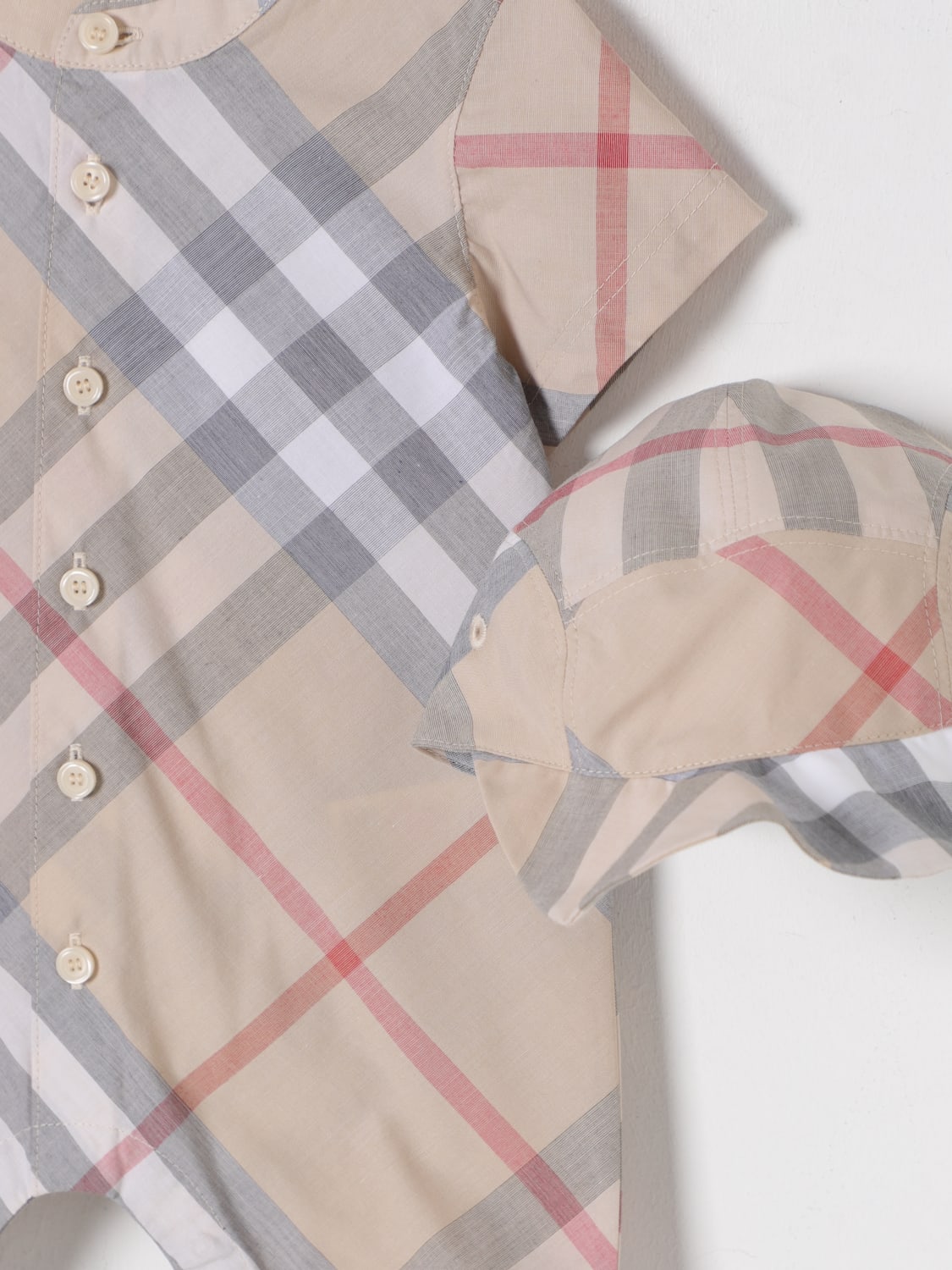 BURBERRY ENSEMBLE: Combinaisons enfant Burberry, Gris - Img 3