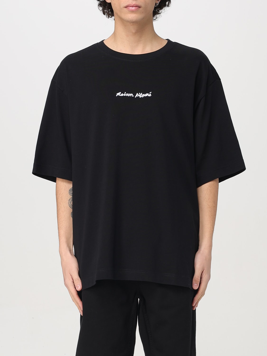 【MK25SS322】MAISON KITSUNE メンズTシャツ OM00122KJ0119 MAISON KITSUNE]MAISON KITSUNE EMBROIDERY OVERSIZE TEE-SHIRT
