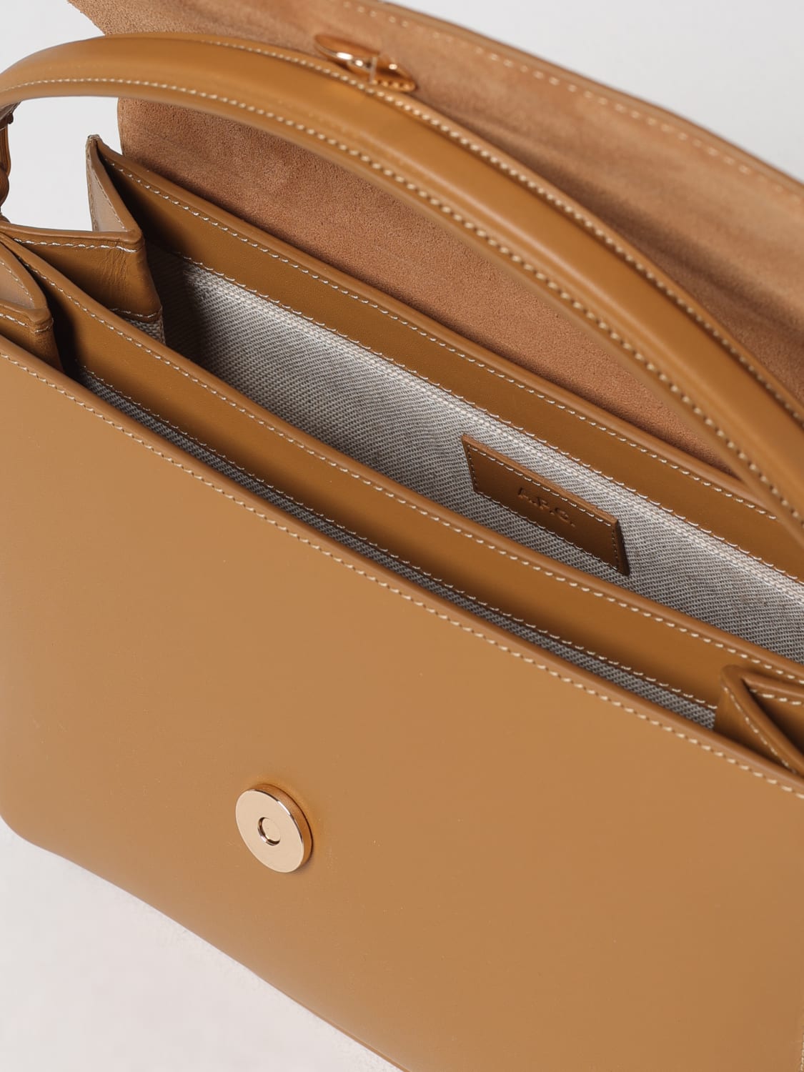 A.P.C. BORSA A MANO: Borsa Sarah A.P.C. in pelle , Marrone - Img 3