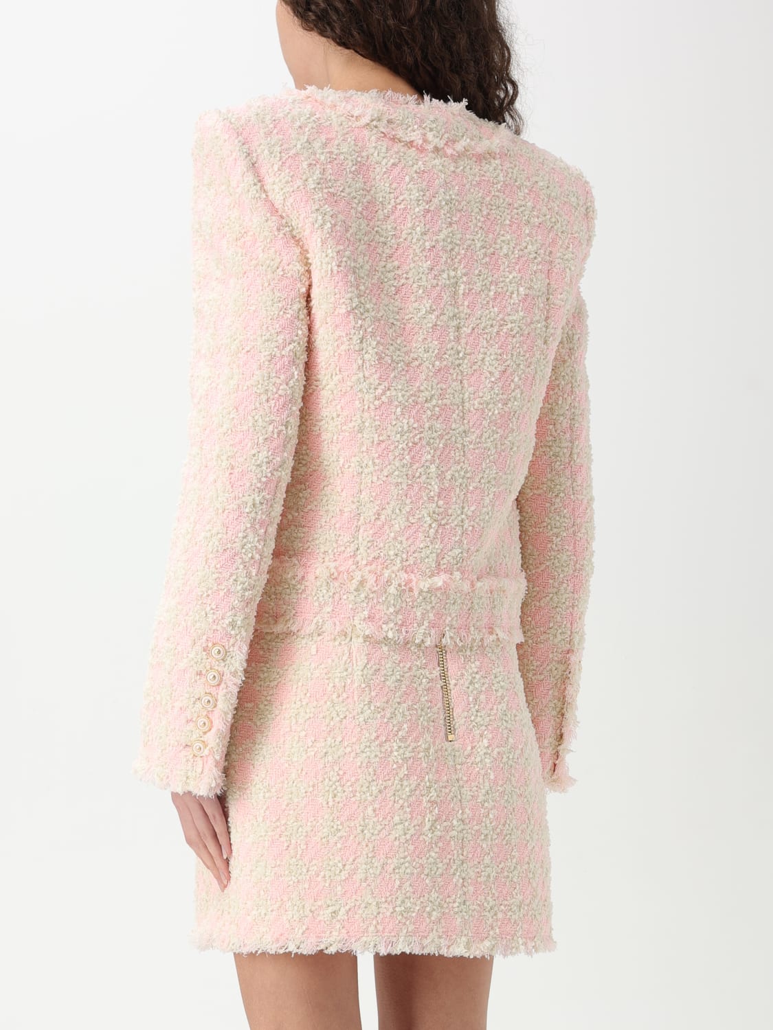 BALMAIN: women's jacket - Pink | Balmain jacket EF1SK719XK69