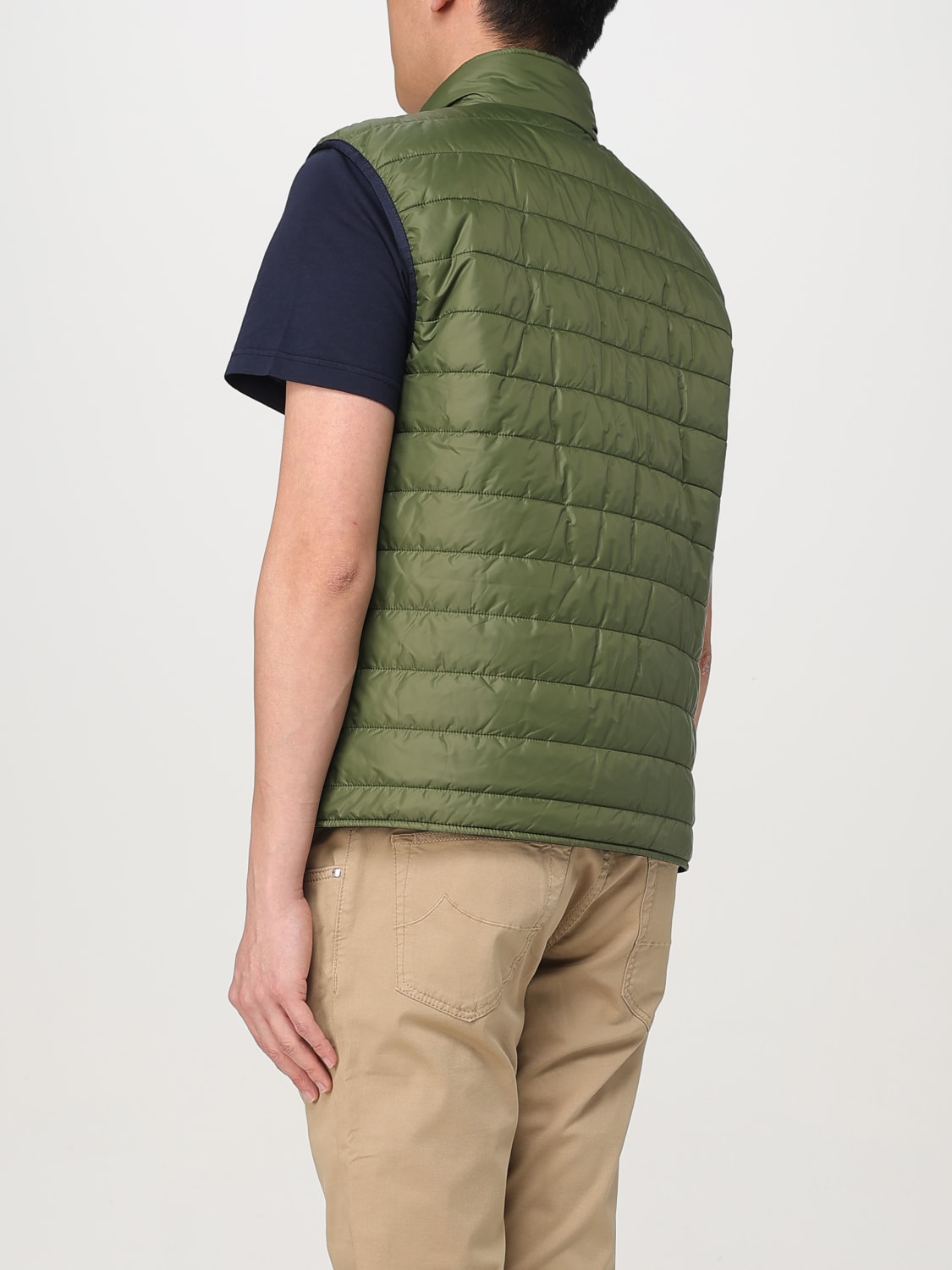 FAY GILET: Gilet trapuntato Fay in nylon , Verde - Img 2