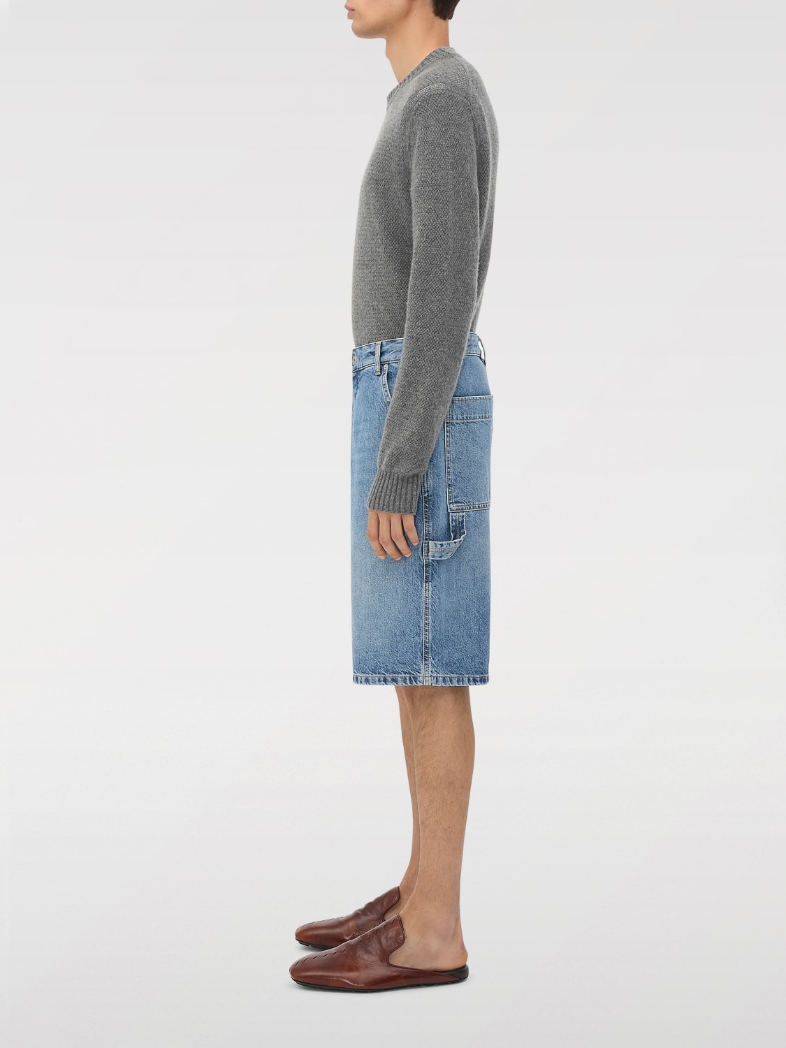 BOTTEGA VENETA PANTALONCINO: Pantaloncino Bottega Veneta in denim , Blue - Img 3