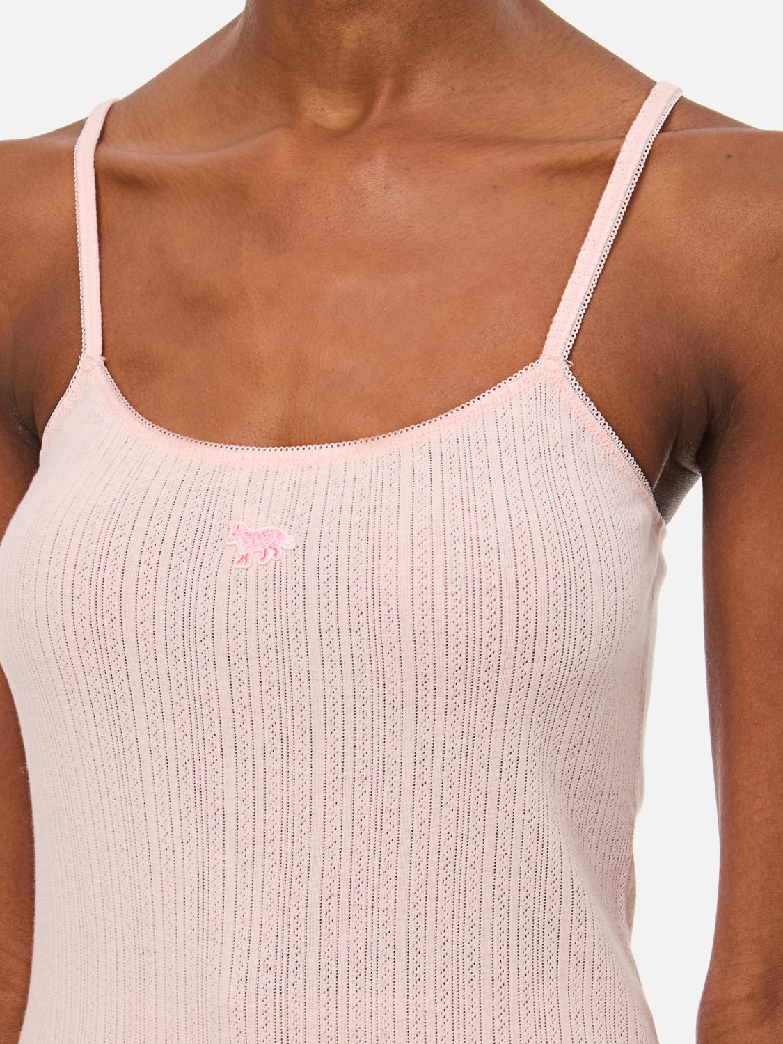 MAISON KITSUNÉ: Maison Kitsuné stretch cotton tank top