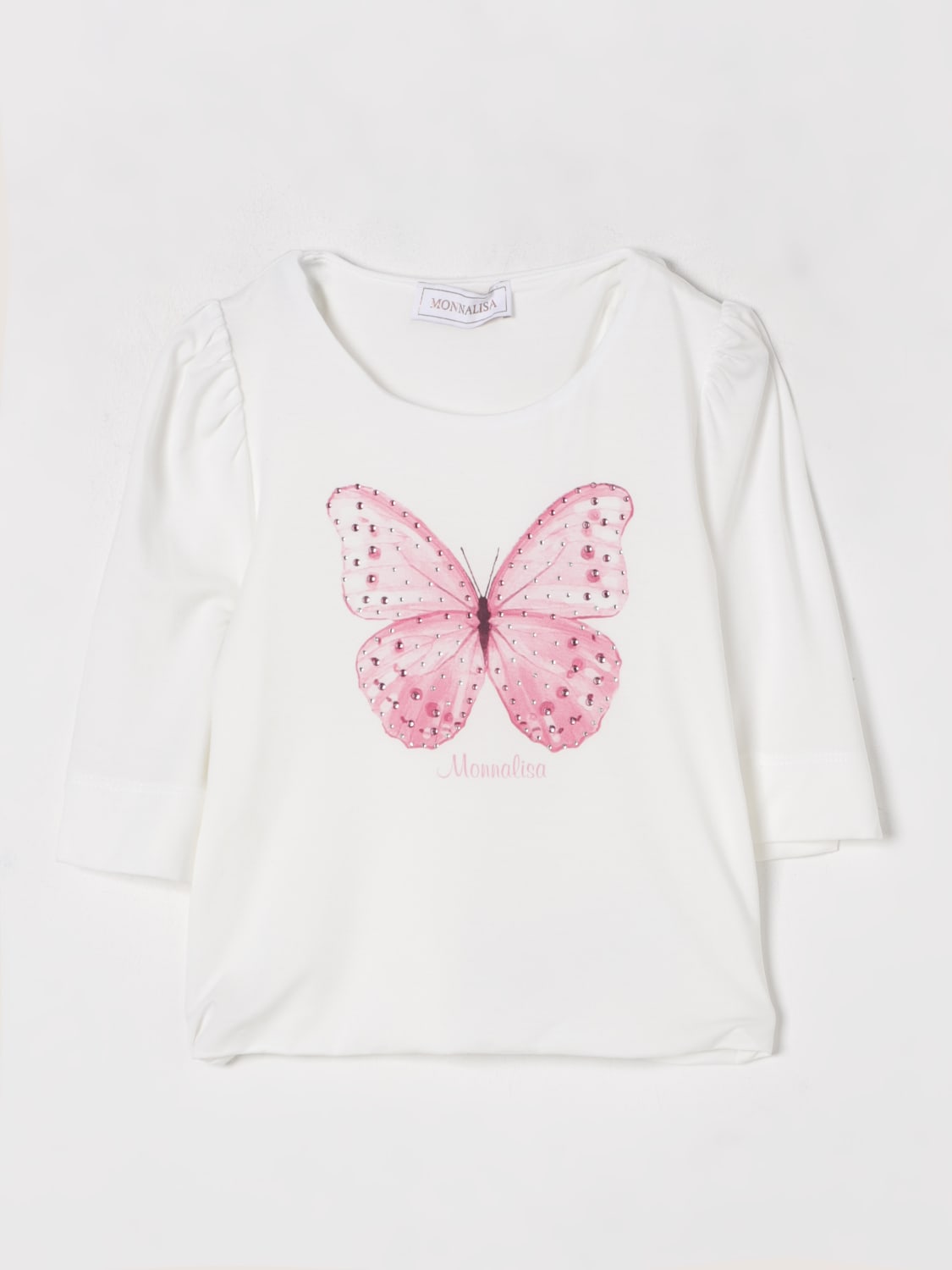 MONNALISA T-SHIRT: T-shirt kids Monnalisa, White - Img 1