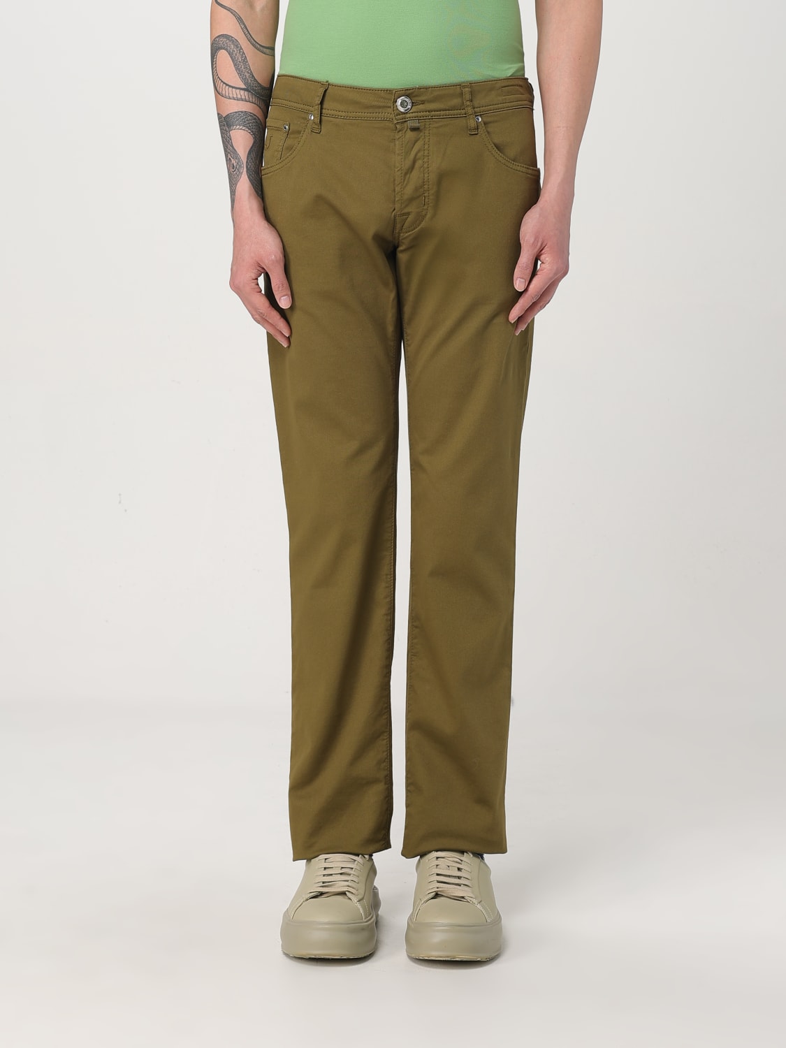 JACOB COHEN PANTS: Jacob Cohen stretch denim pants, Green - Img 1