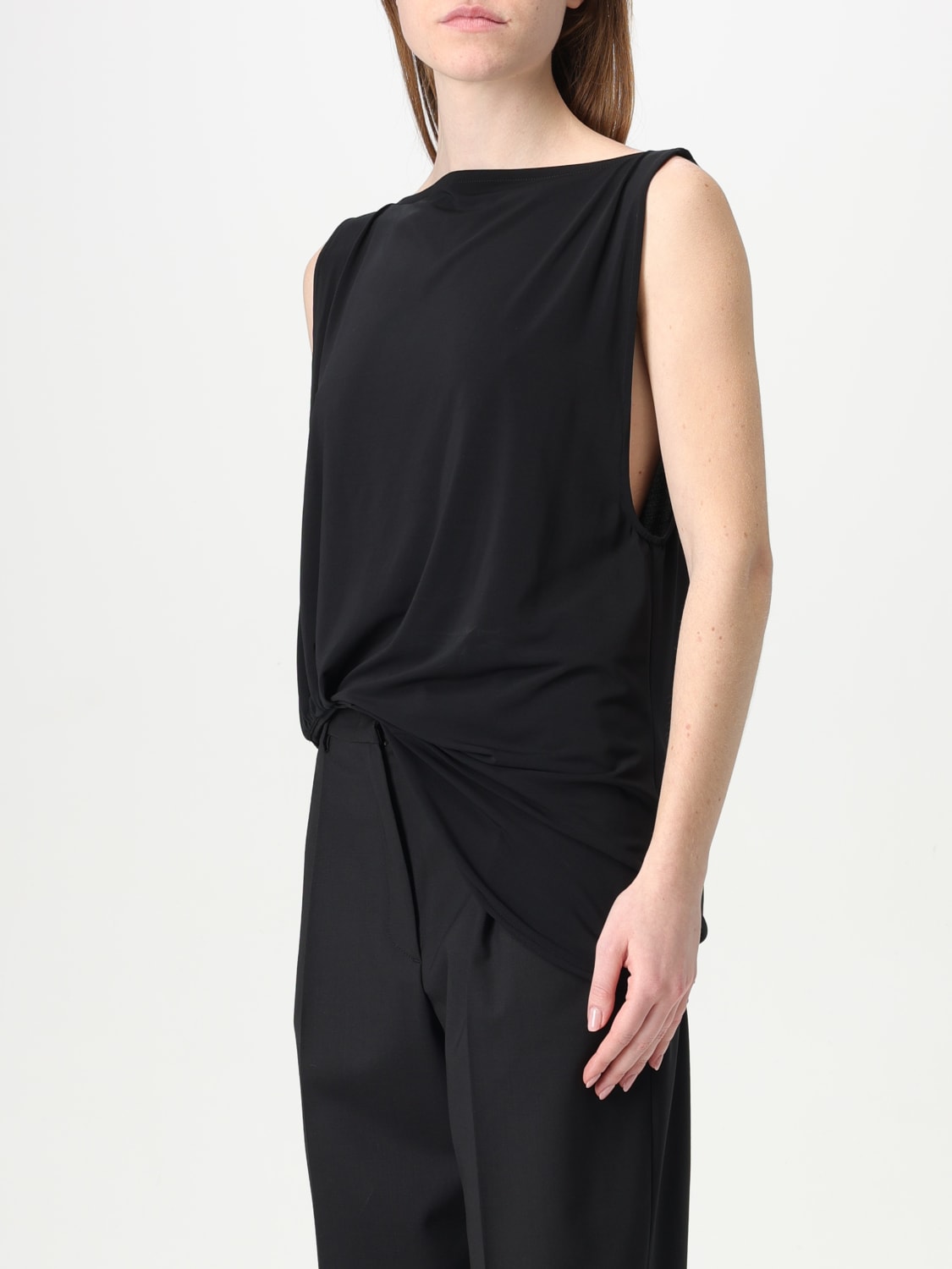 JACQUEMUS TOP: Top Le Haut Peplo Jacquemus in viscosa, Nero - Img 4