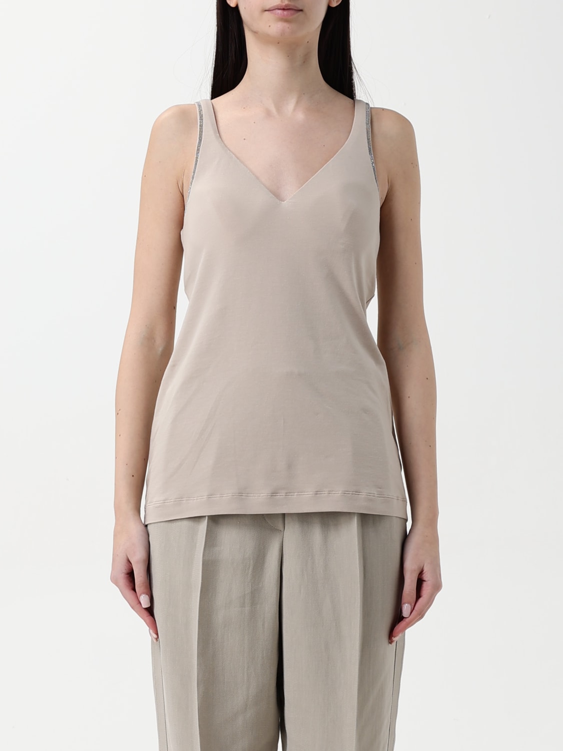 BRUNELLO CUCINELLI TOP: Top woman Brunello Cucinelli, White - Img 1