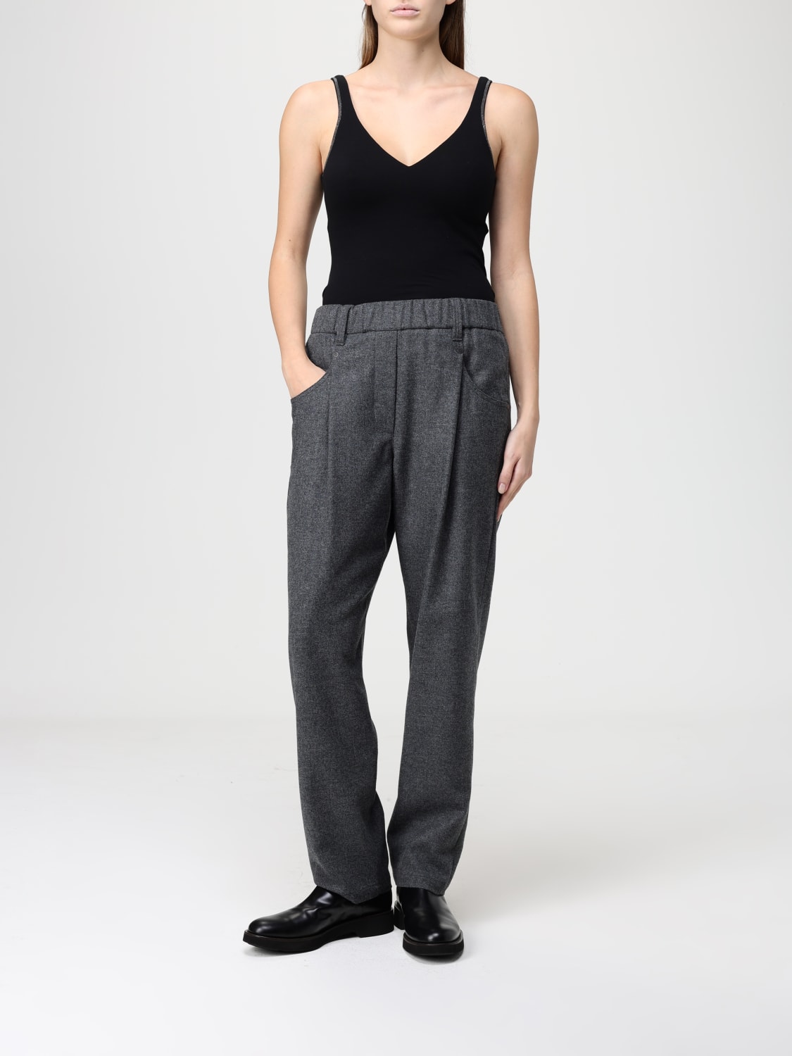 BRUNELLO CUCINELLI TOP: Top damen Brunello Cucinelli, Schwarz - Img 2