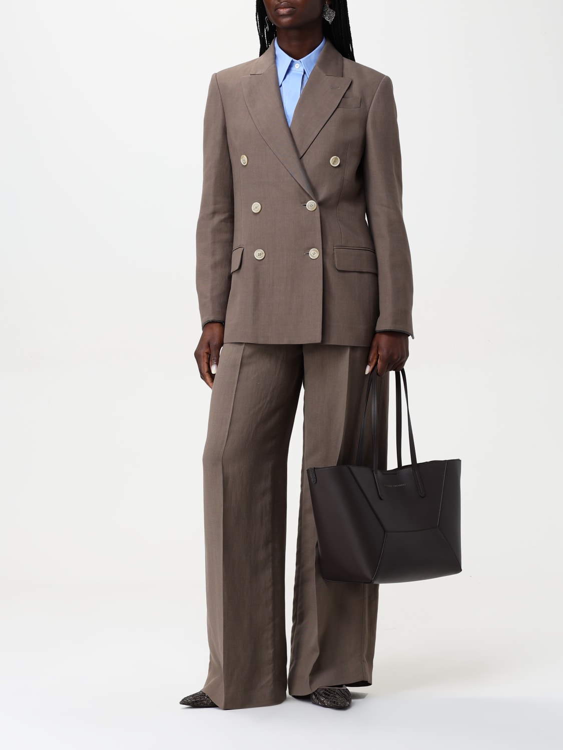 パンツ BRUNELLO CUCINELLI Woman Pants Cocoa MH126P8884 C2925 BRUNELLO CUCINELLI: Pants woman - Cocoa | Brunello Cucinelli