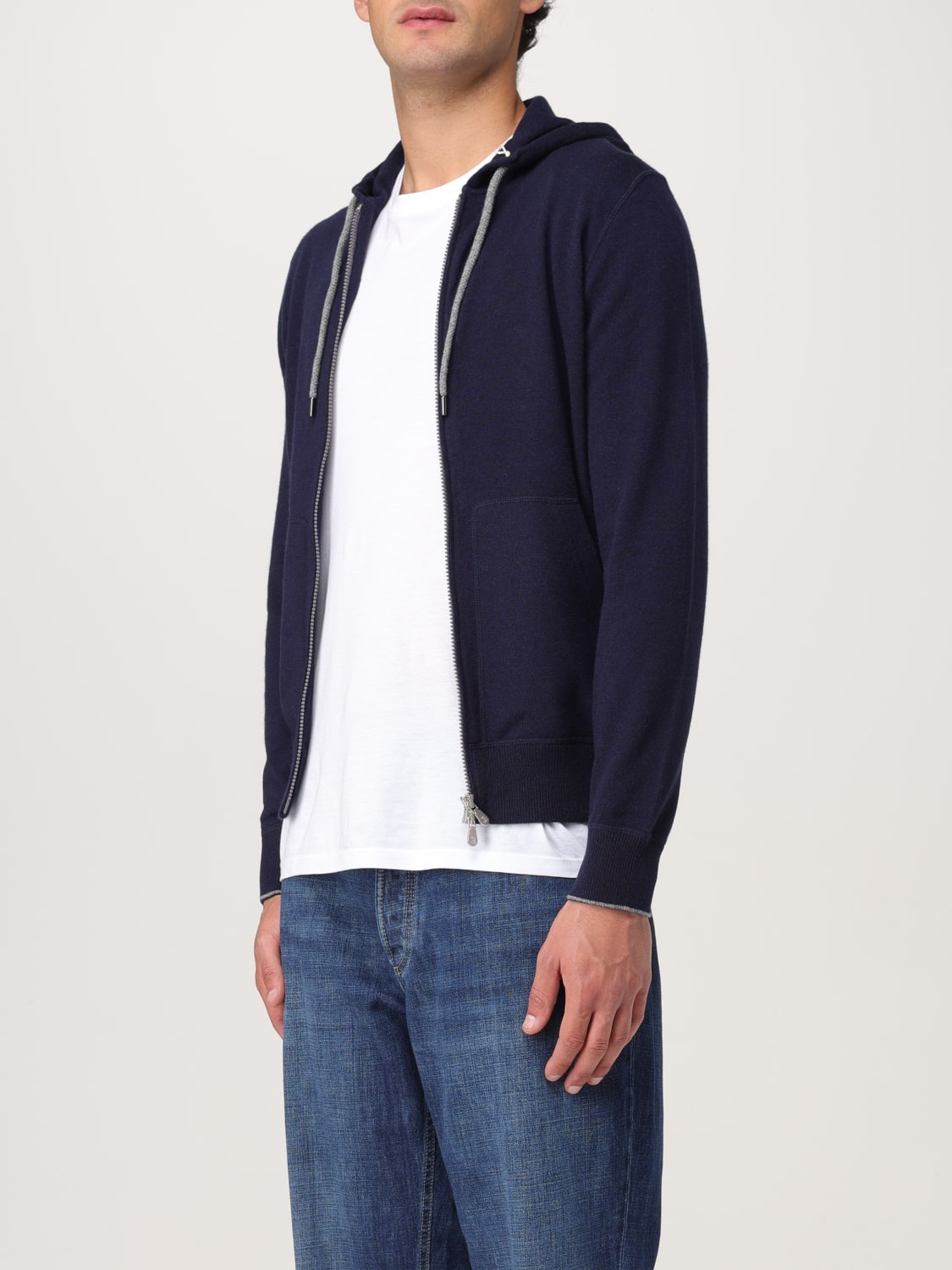 BRUNELLO CUCINELLI SWEATER: Sweater men Brunello Cucinelli, Blue - Img 4