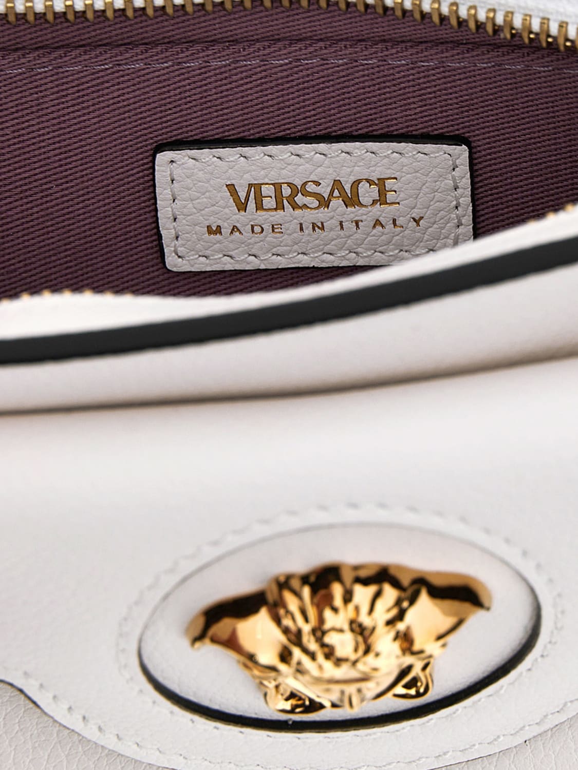VERSACE: Shoulder bag woman - White | Versace mini bag