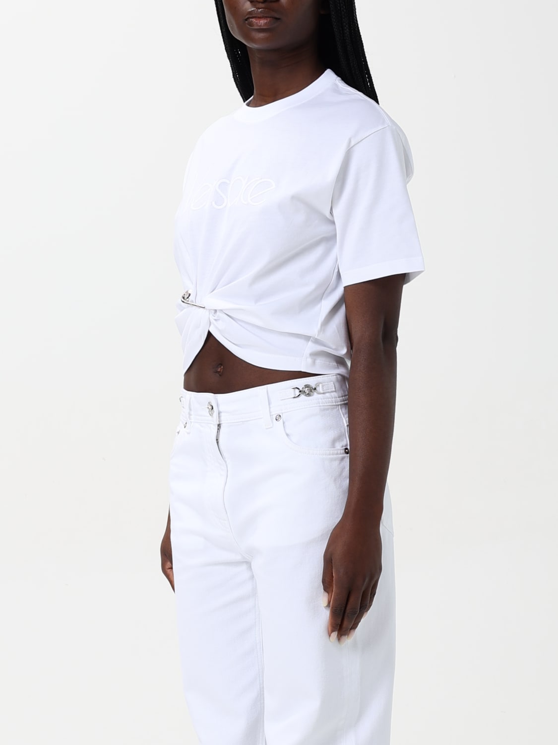 VERSACE T-SHIRT: T-shirt woman Versace, White - Img 4