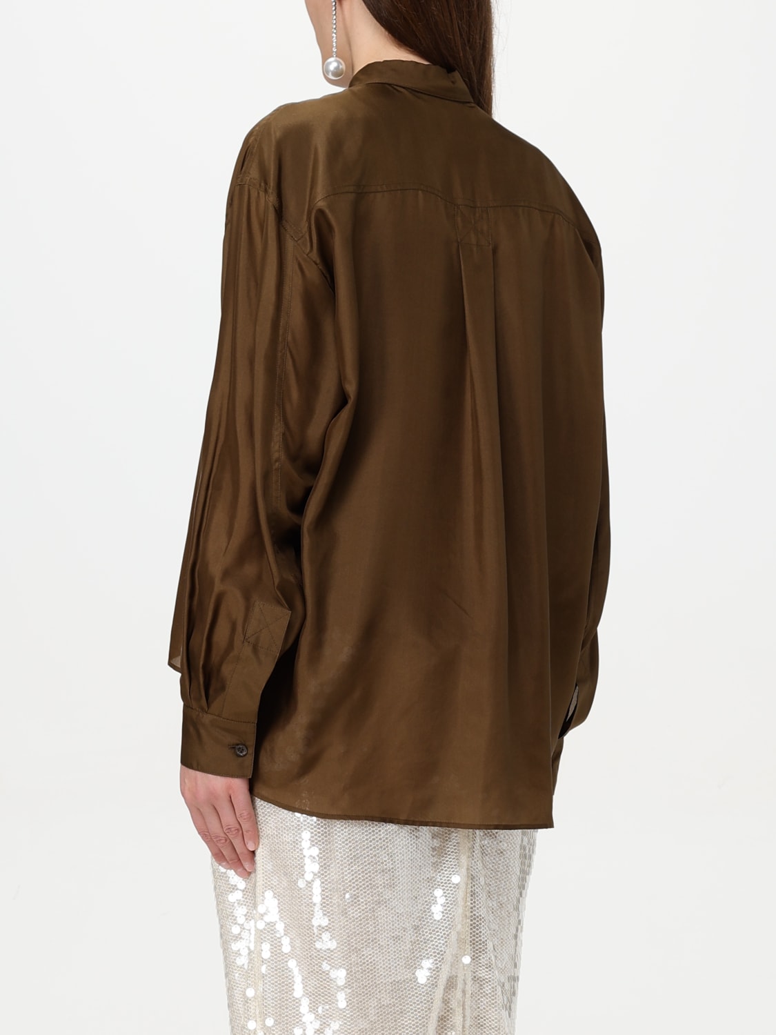 PHILOSOPHY DI LORENZO SERAFINI SHIRT: Shirt woman Philosophy Di Lorenzo Serafini, Brown - Img 3