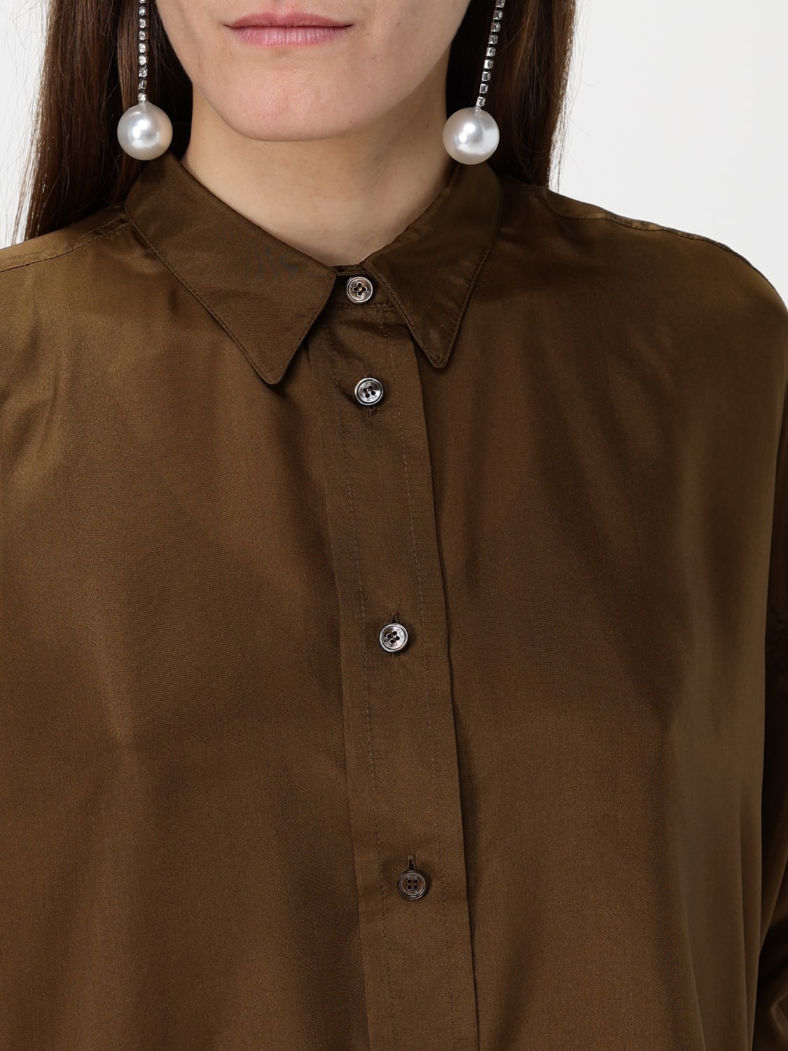 PHILOSOPHY DI LORENZO SERAFINI SHIRT: Shirt woman Philosophy Di Lorenzo Serafini, Brown - Img 5