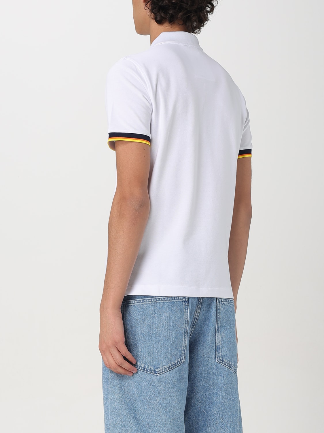 K-WAY POLO SHIRT: K-way basic cotton polo shirt with mini logo, White - Img 2