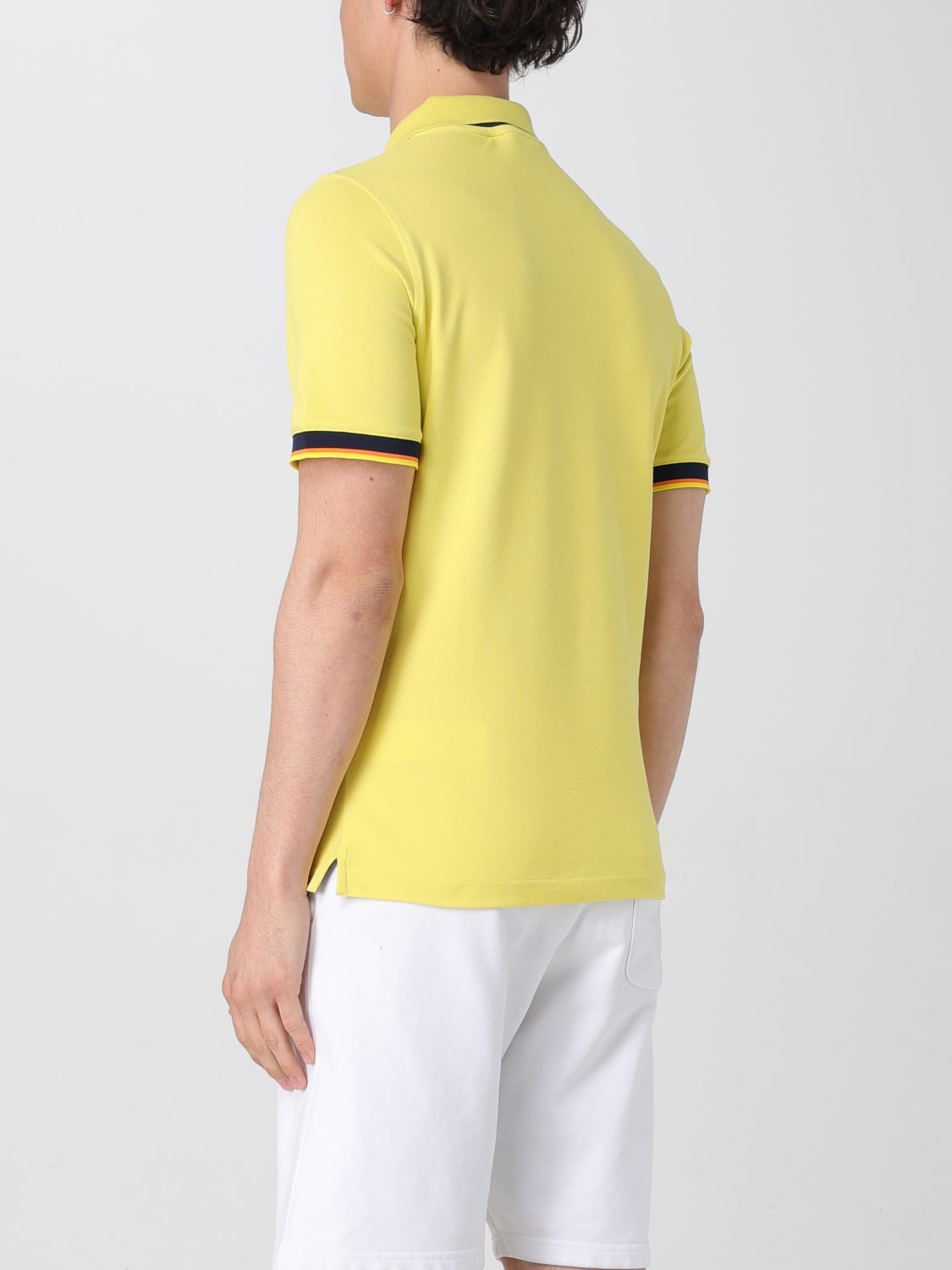 K-WAY POLO SHIRT: K-way basic cotton polo shirt with mini logo, Lime - Img 2