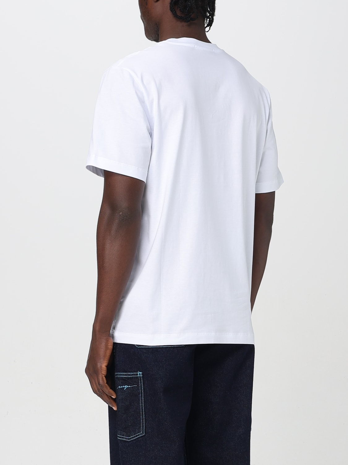 MSGM T-SHIRT: T-shirt in cotone con mini logo MSGM, Bianco - Img 2