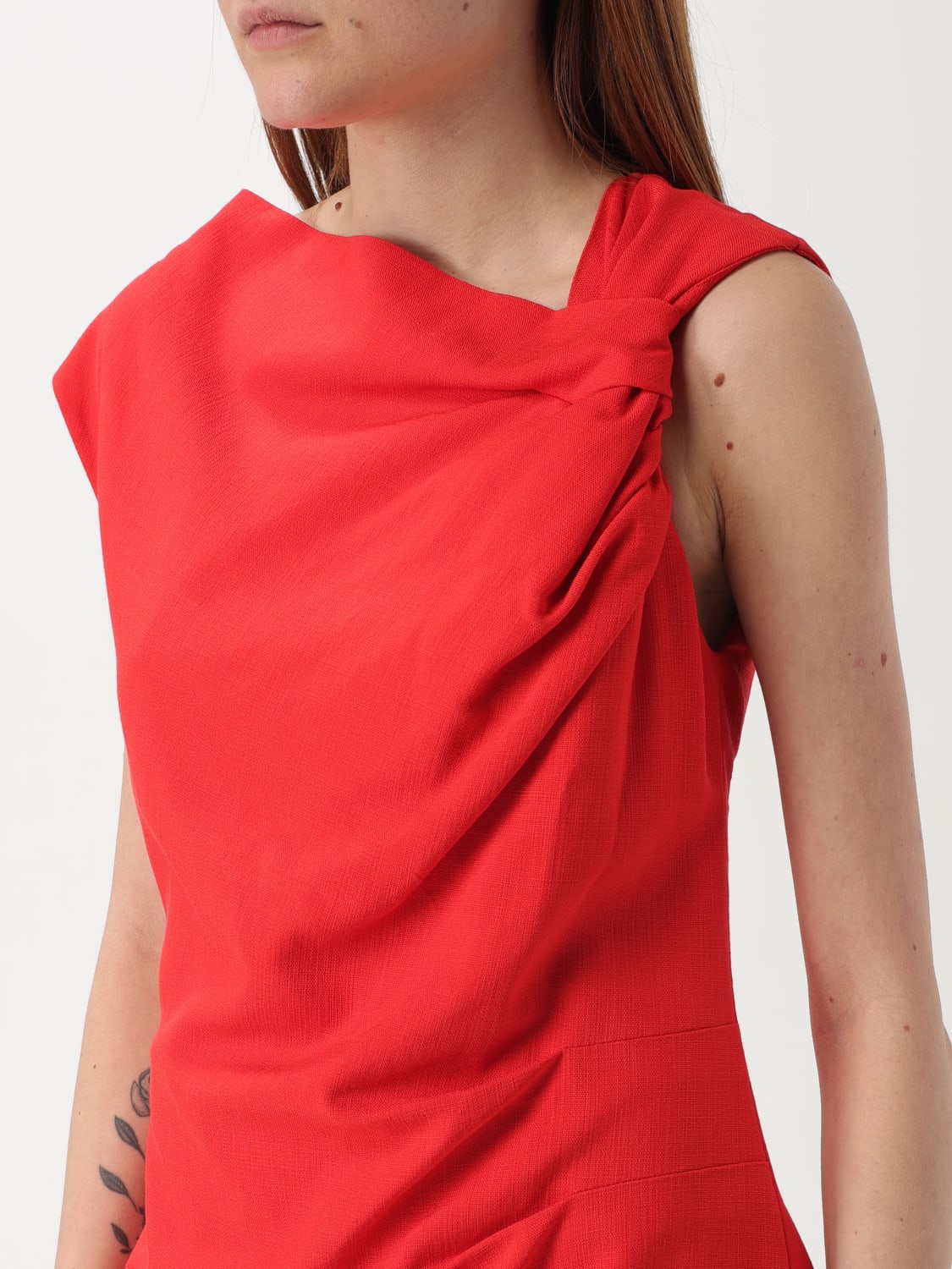 MSGM ROBE: Robes femme MSGM, Rouge - Img 3