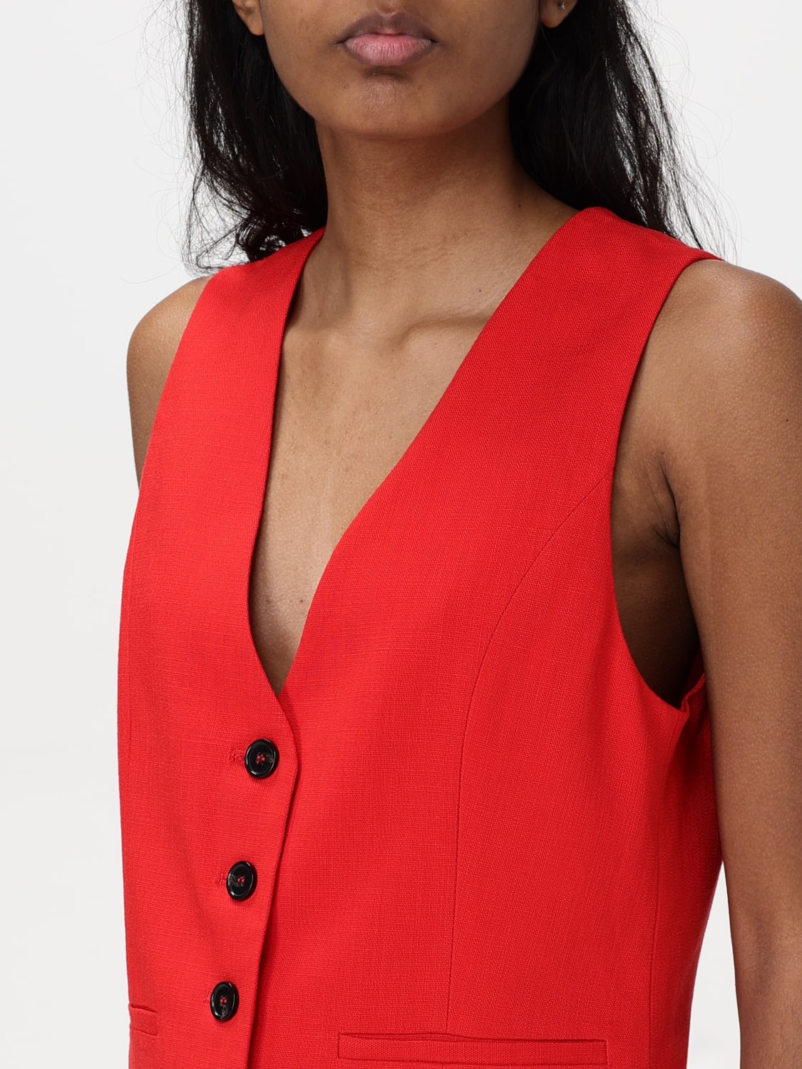 アウターその他 MSGM Woman Waistcoat Red 3841MDW01257106 18 MSGM: women's vest - Red | MSGM waistcoat 3841MDW01257106