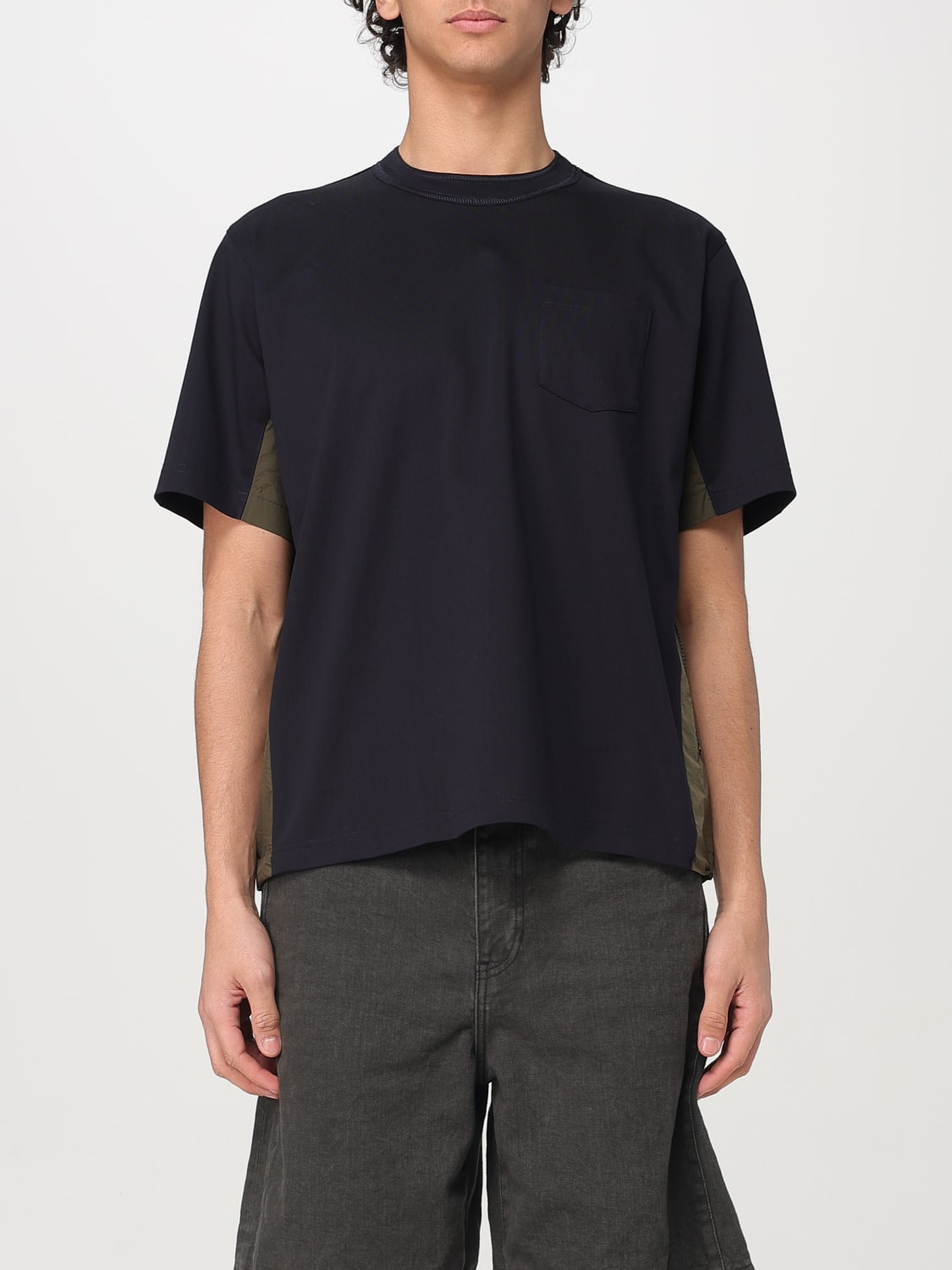 SACAI: T-shirt men - Blue | Sacai t-shirt 2503644M online at