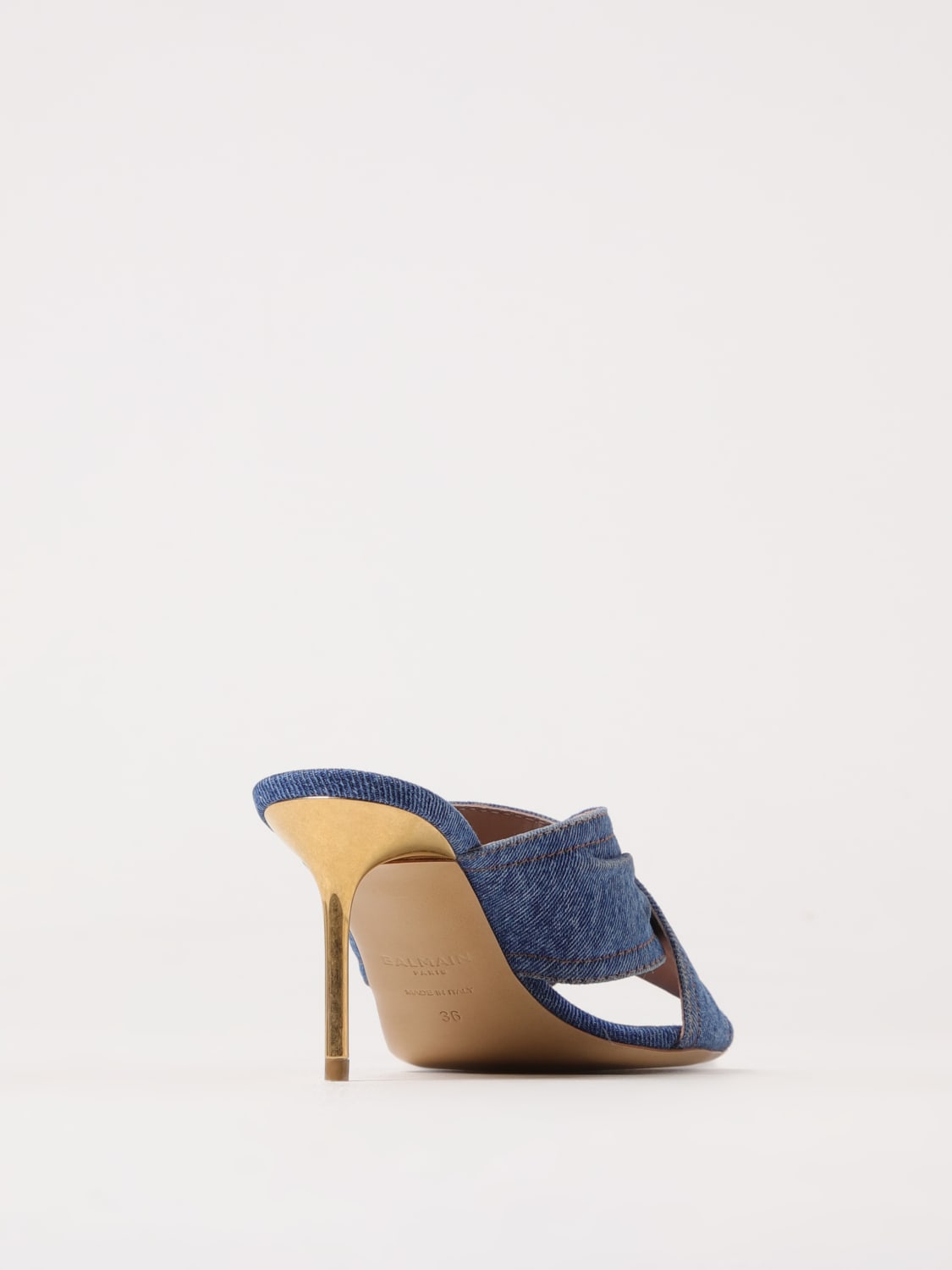 シューズ・サンダルその他 BALMAIN Woman Heeled sandals Blue EN1UR079TDMS 6EF BALMAIN: Shoes woman - Blue | Balmain heeled sandals