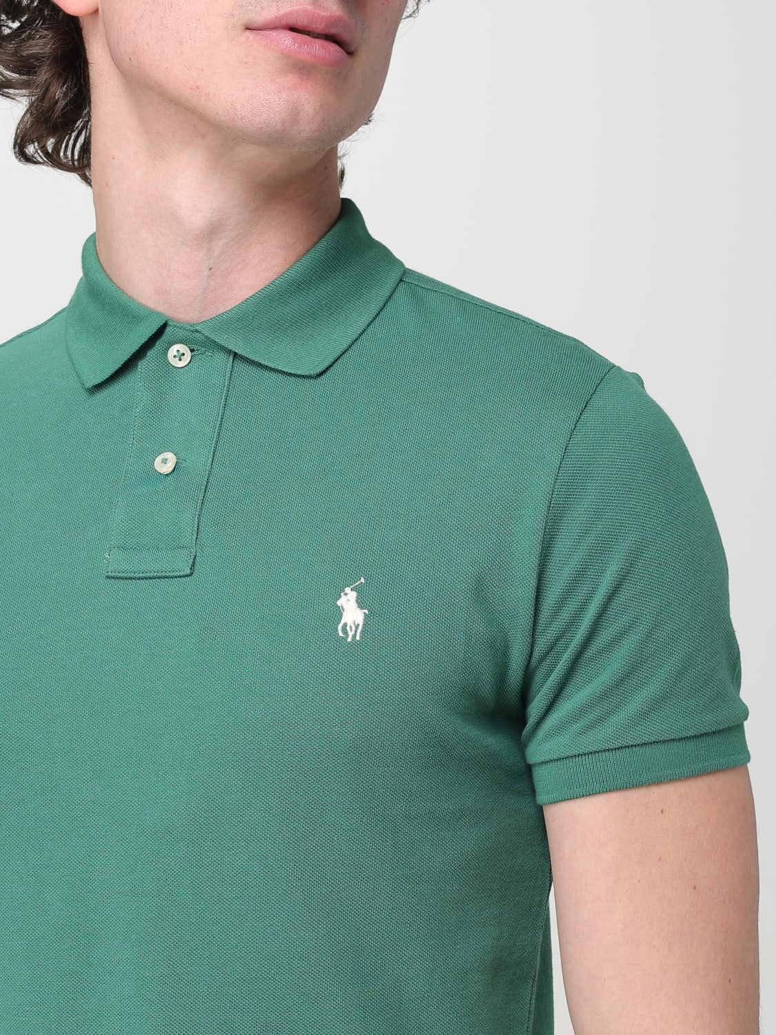 POLO RALPH LAUREN POLO SHIRT: T-shirt men Polo Ralph Lauren, Grass Green - Img 3