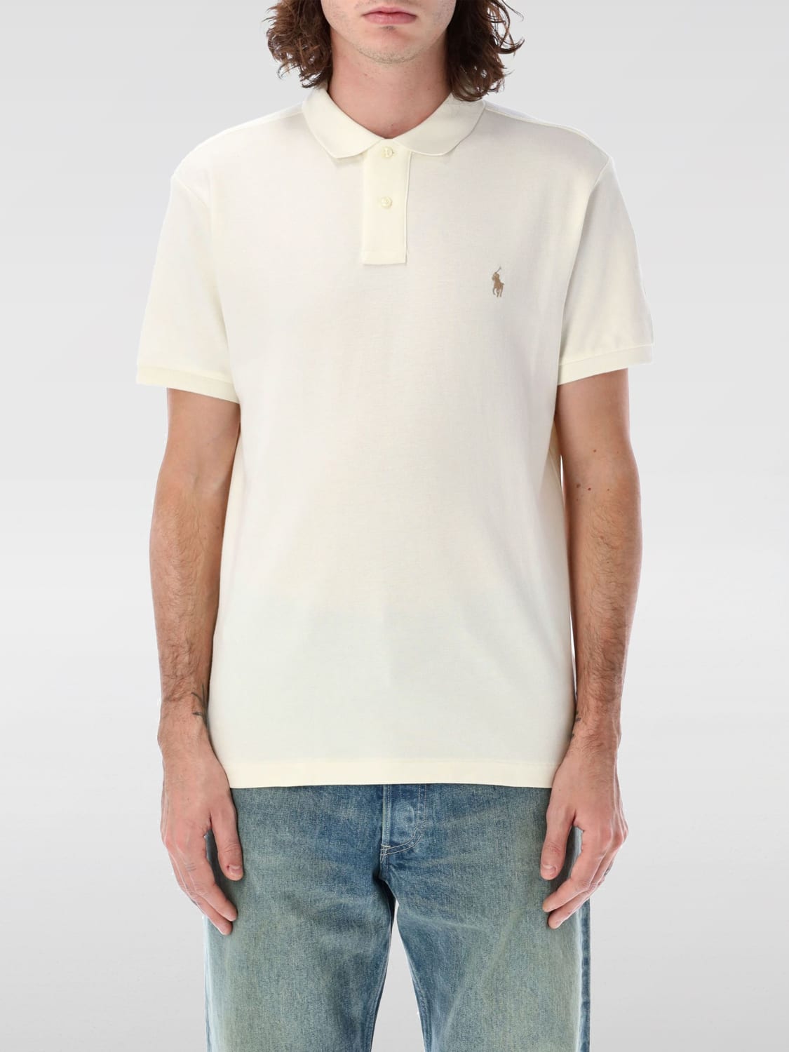 POLO RALPH LAUREN POLO SHIRT: T-shirt men Polo Ralph Lauren, Yellow Cream - Img 1