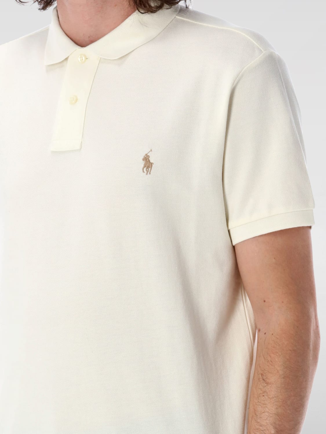 POLO RALPH LAUREN POLO SHIRT: T-shirt men Polo Ralph Lauren, Yellow Cream - Img 3