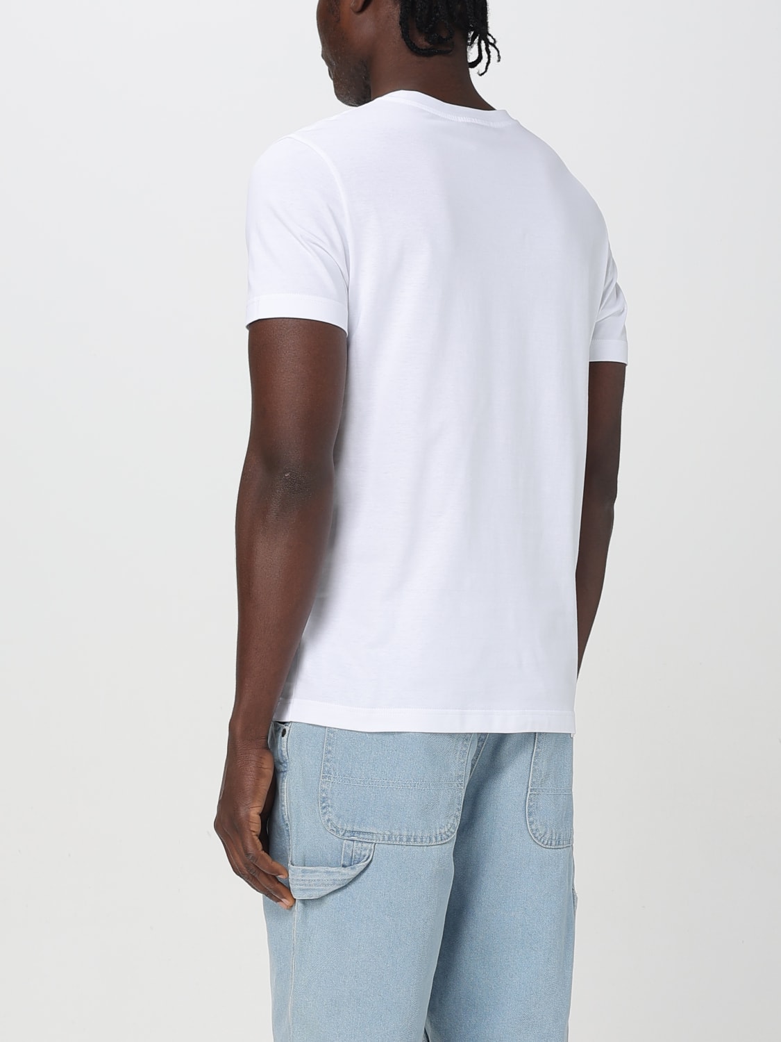 Tシャツ・カットソー DONDUP Men T-shirt Blue US198JF0271UIU9 890 DONDUP: T-shirt men - White | Dondup t-shirt US198JF0271UIU9