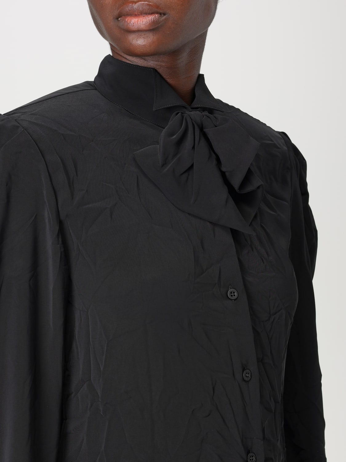 BALENCIAGA CAMICIA: Camicia Balenciaga in crêpe, Nero - Img 5