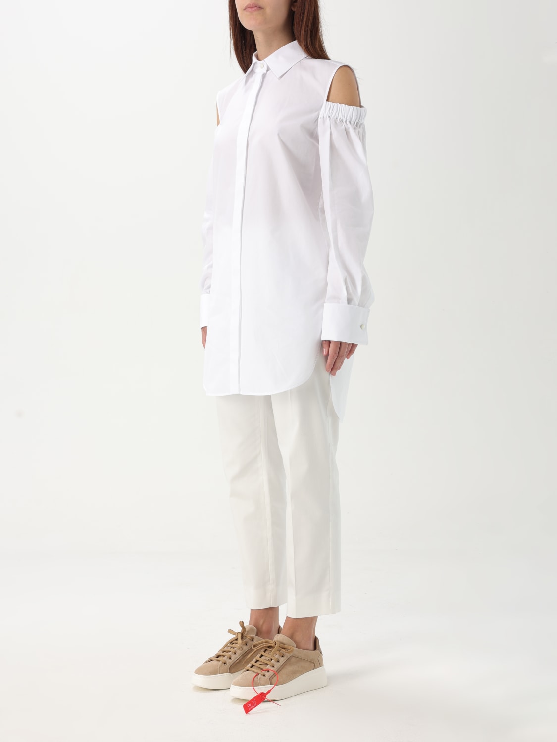 MAX MARA CAMICIA: Camicia Max Mara in cotone cut-out , Bianco - Img 3