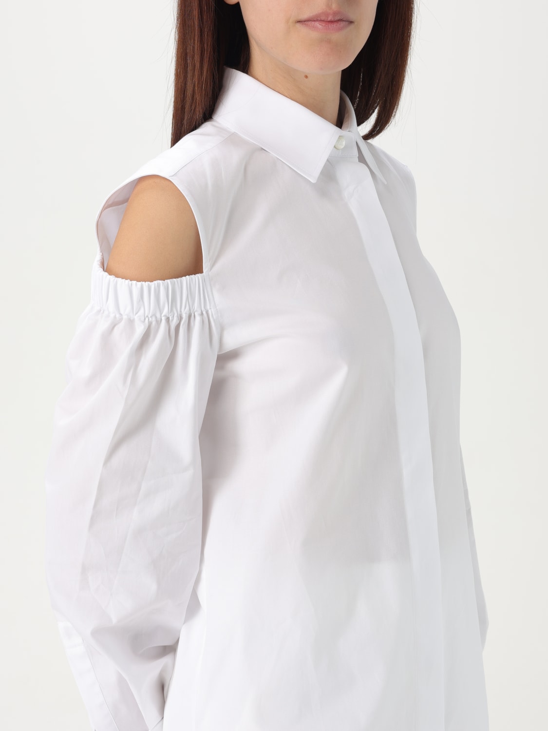 MAX MARA CAMICIA: Camicia Max Mara in cotone cut-out , Bianco - Img 4