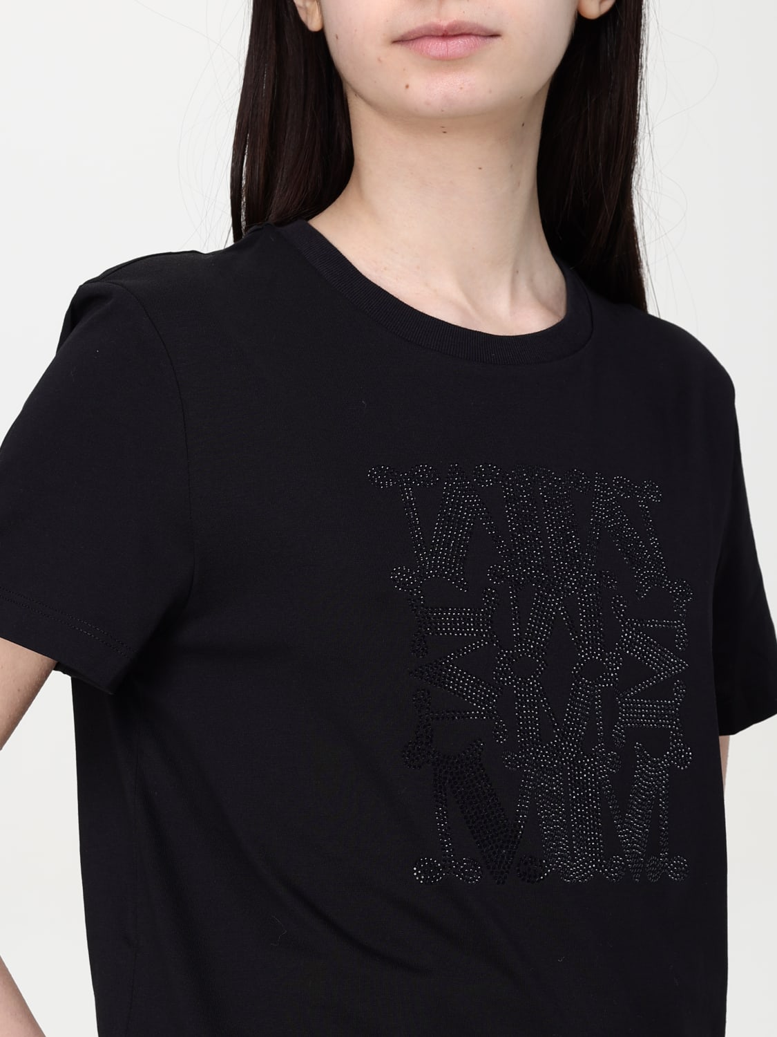 MAX MARA T恤: 上衣 女士 Max Mara, 黑色 - Img 4