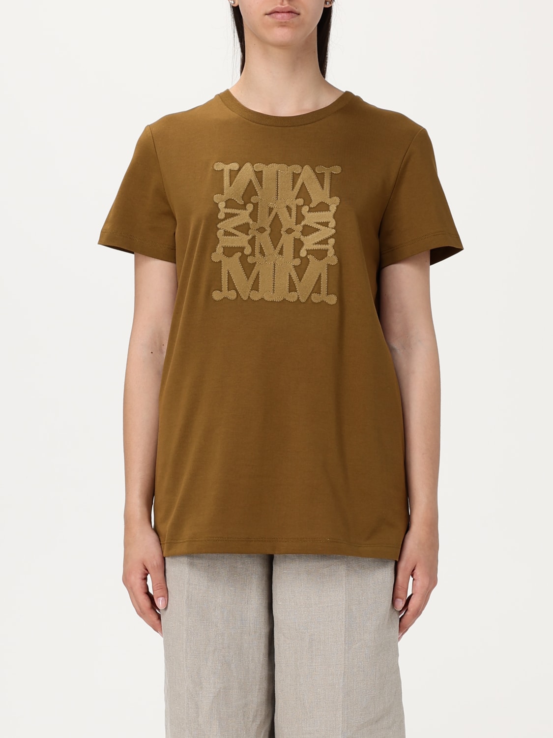 MAX MARA T-SHIRT: Top femme Max Mara, Vert - Img 1