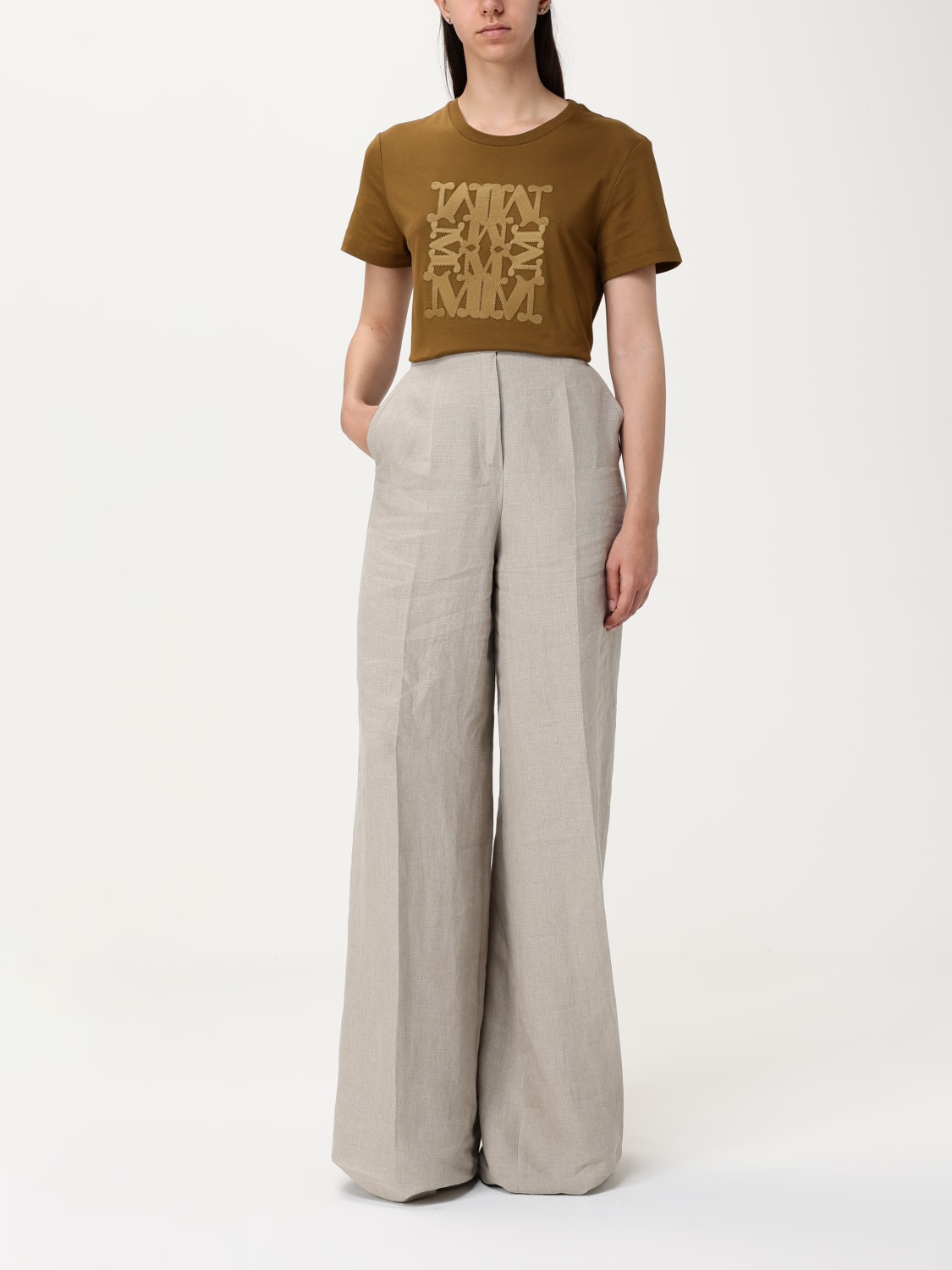 MAX MARA T-SHIRT: Top femme Max Mara, Vert - Img 2