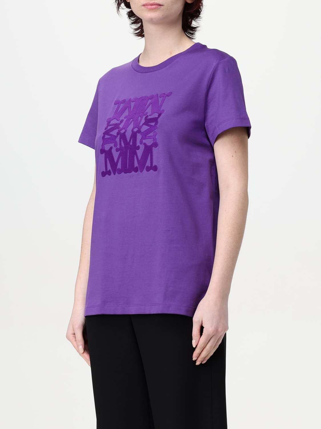 MAX MARA T-SHIRT: Top femme Max Mara, Violet - Img 4