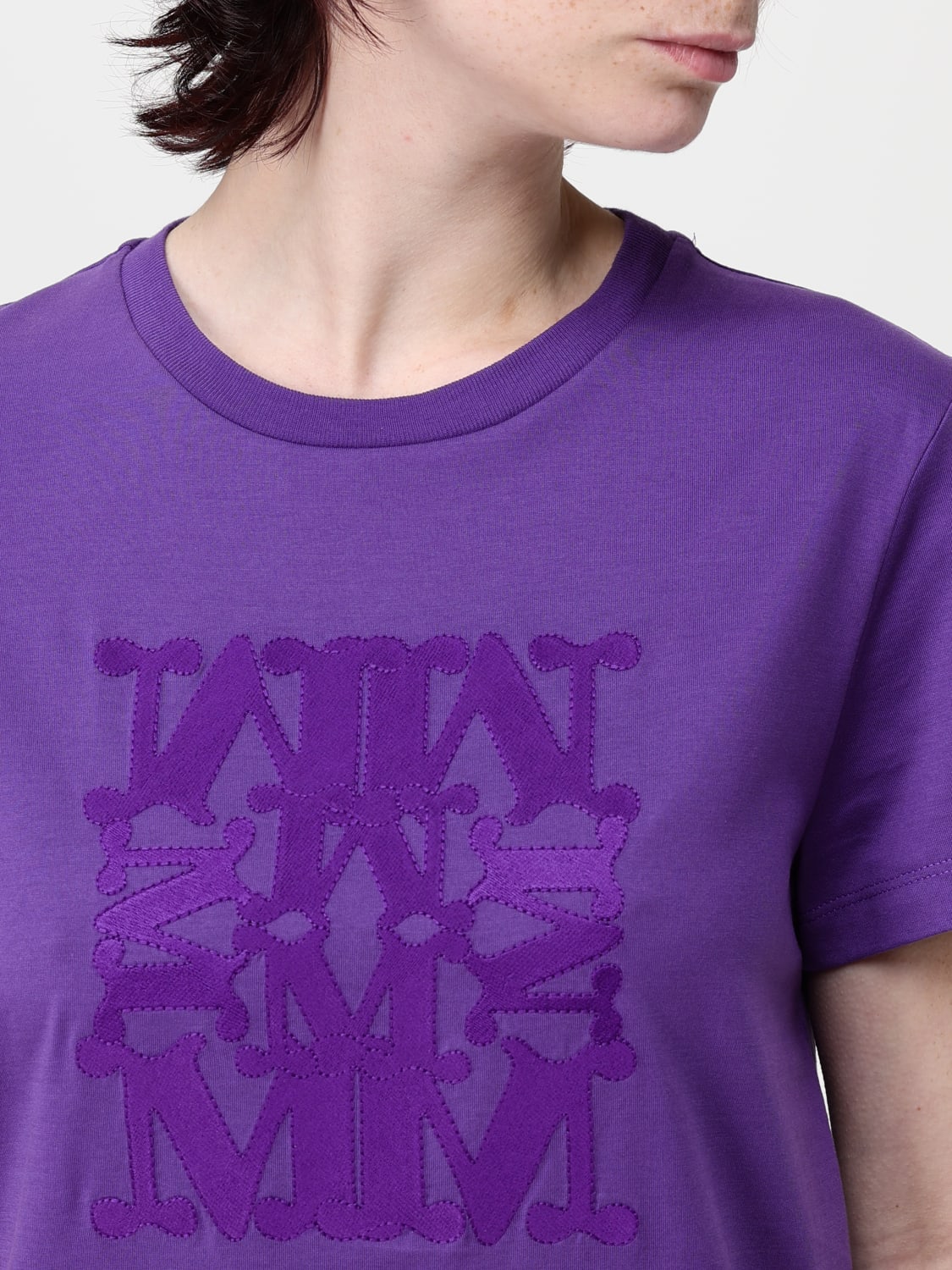 MAX MARA T-SHIRT: Top femme Max Mara, Violet - Img 5