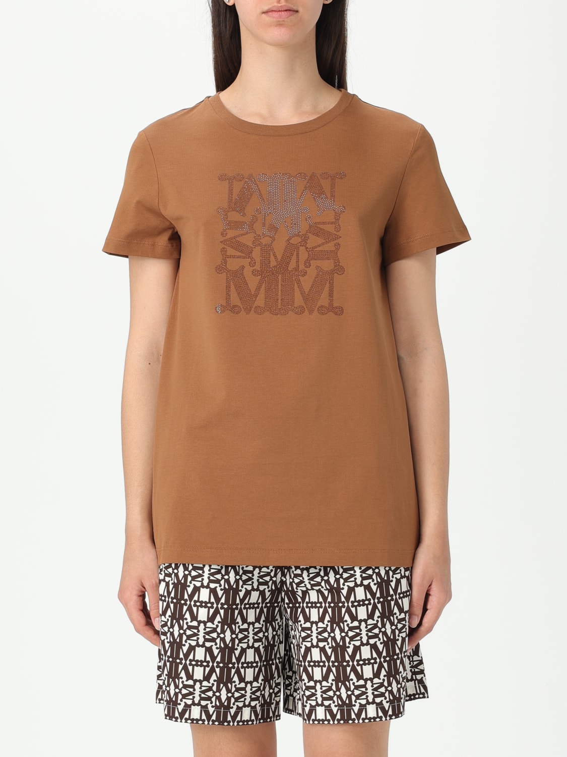 MAX MARA: women's t-shirt - Beige | Max Mara t-shirt