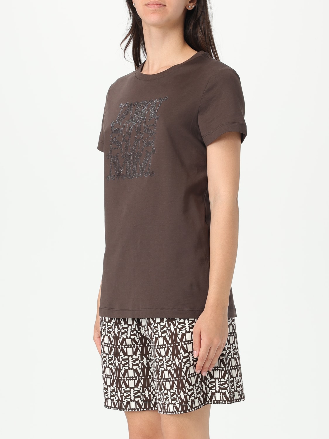 MAX MARA T-SHIRT: Top femme Max Mara, Marron - Img 3