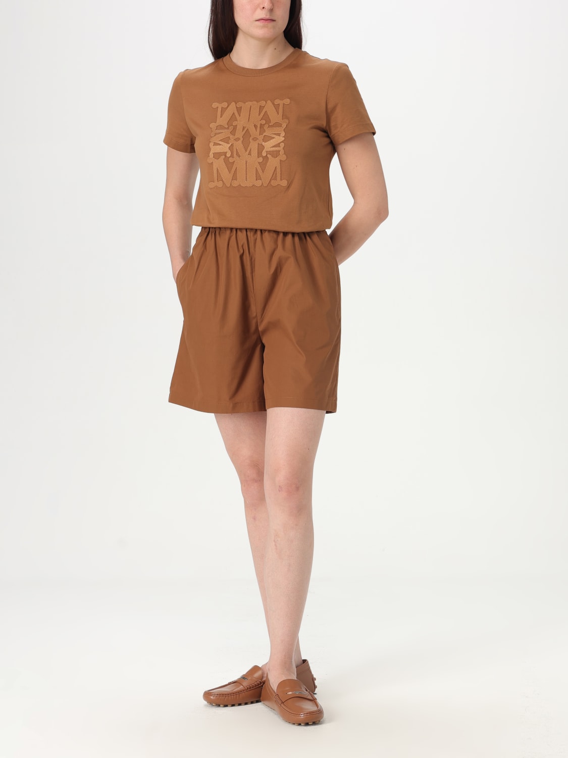 MAX MARA T-SHIRT: Top femme Max Mara, Cuir - Img 2